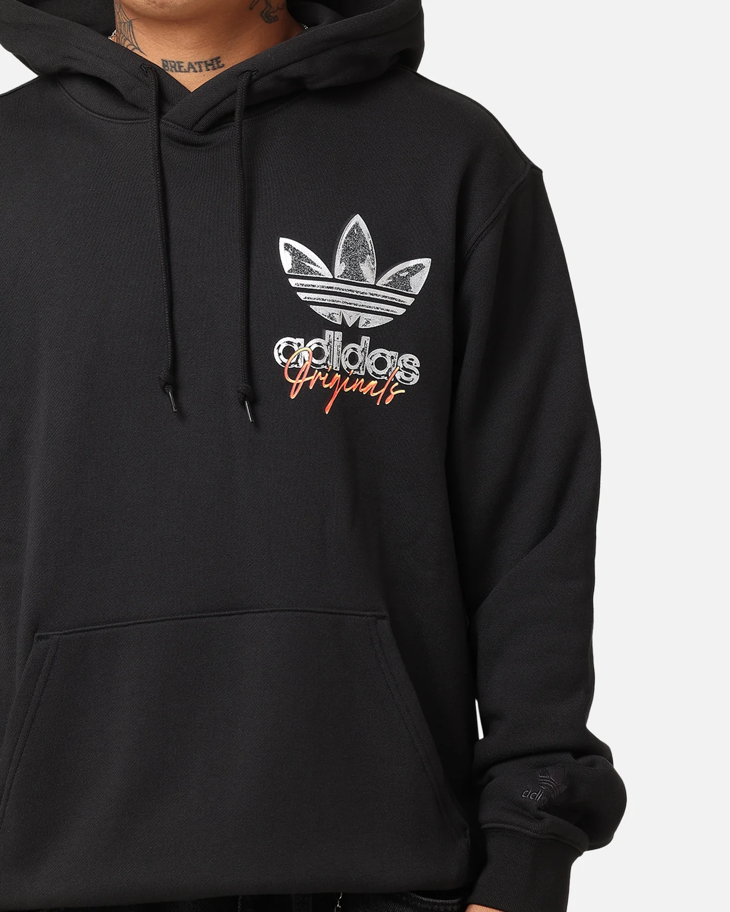 Adidas Trefoil Hoodie Black - Image 7