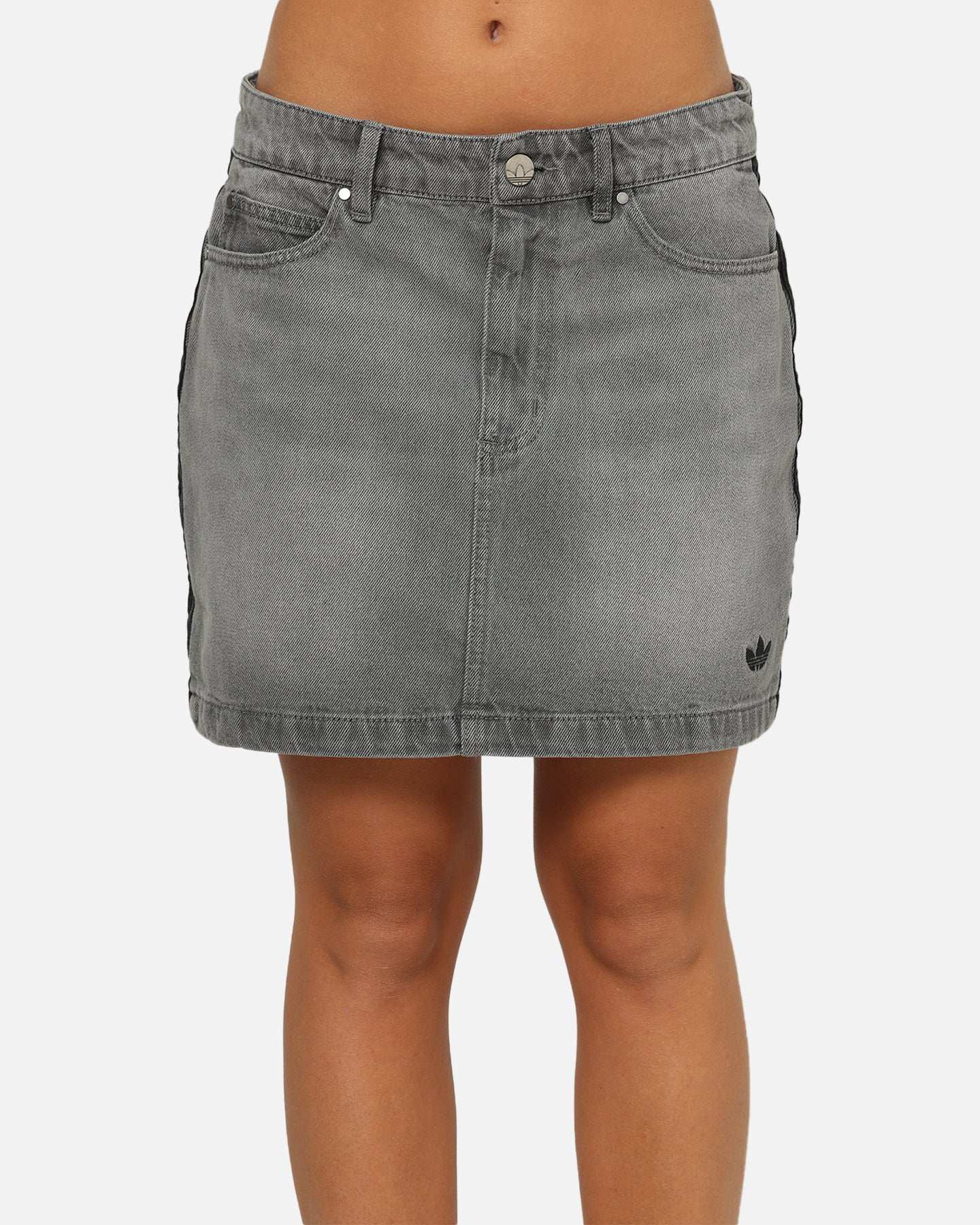 Adidas Women's Denim Mini Skirt Washed Grey - Image 7