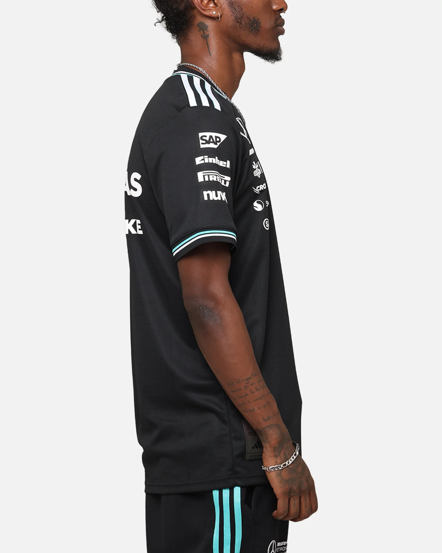 adidas x Mercedes-AMG PETRONAS Formula One F1 2025 Authentic Drive T-Shirt Black - Image 5