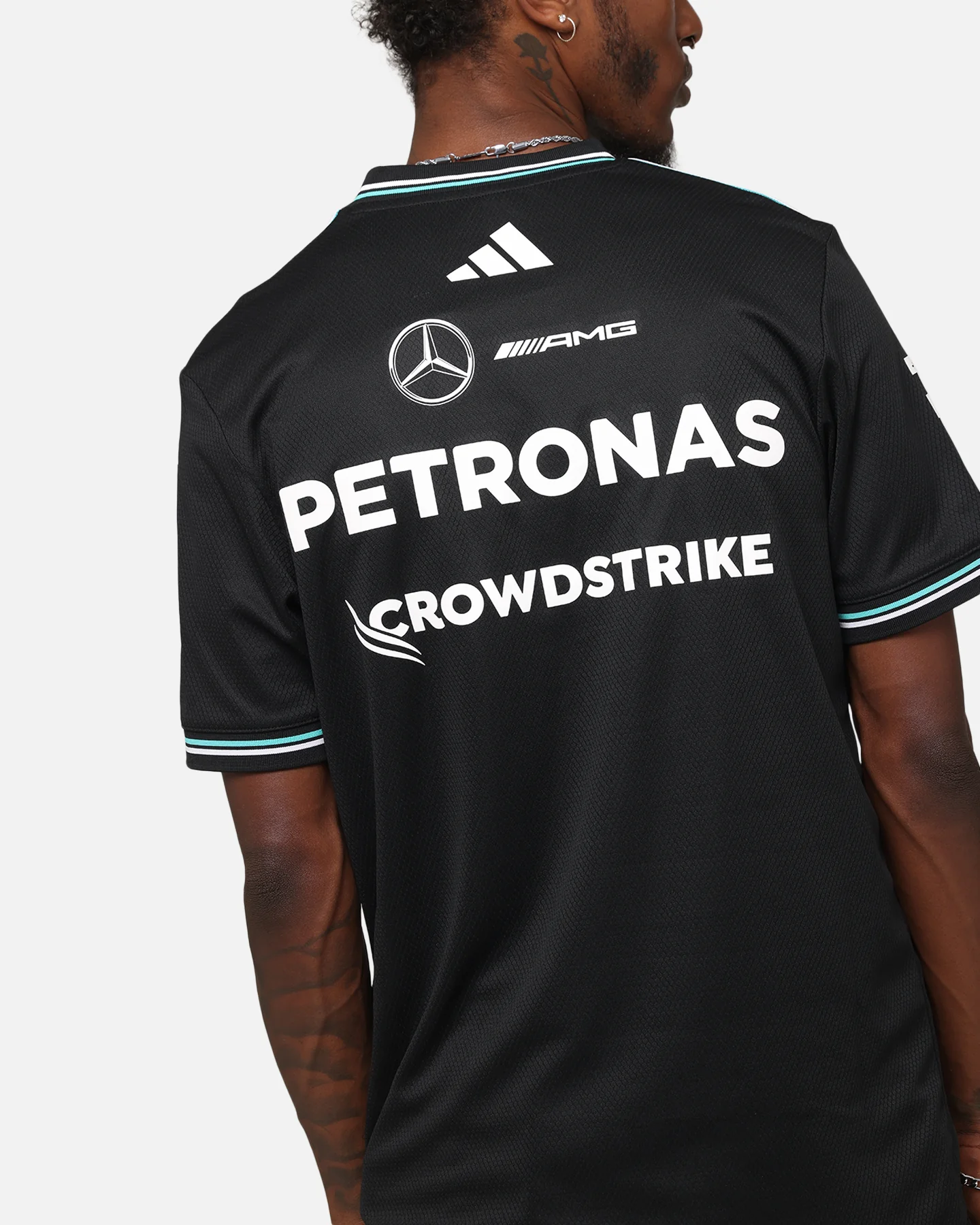 adidas x Mercedes-AMG PETRONAS Formula One F1 2025 Authentic Drive T-Shirt Black - Image 8