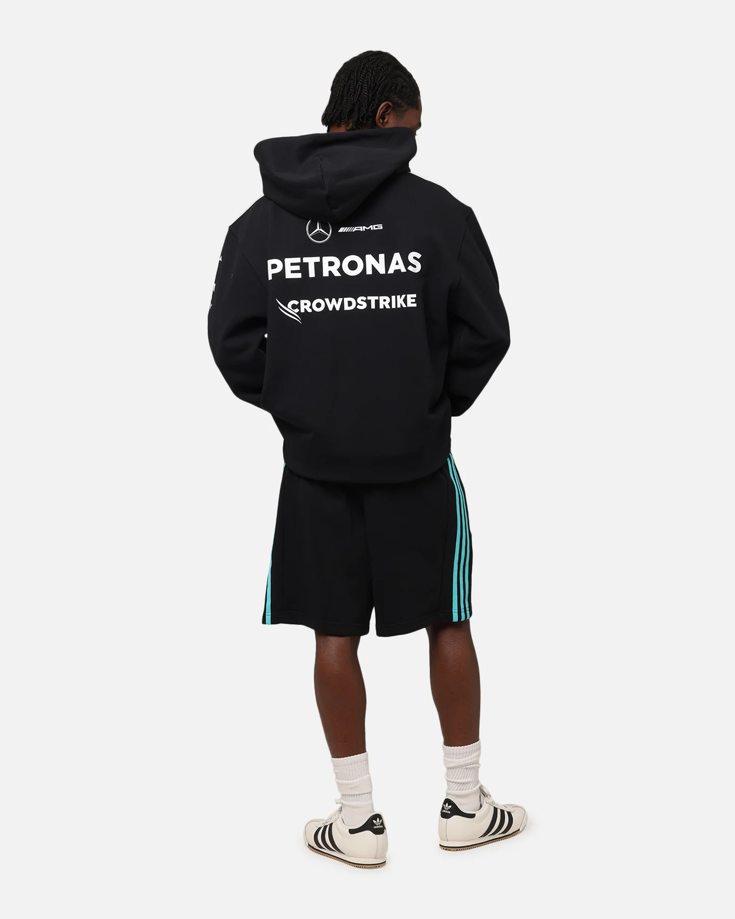 adidas x Mercedes-AMG PETRONAS Formula One F1 2025 Team Hoodie Black/White - Image 4