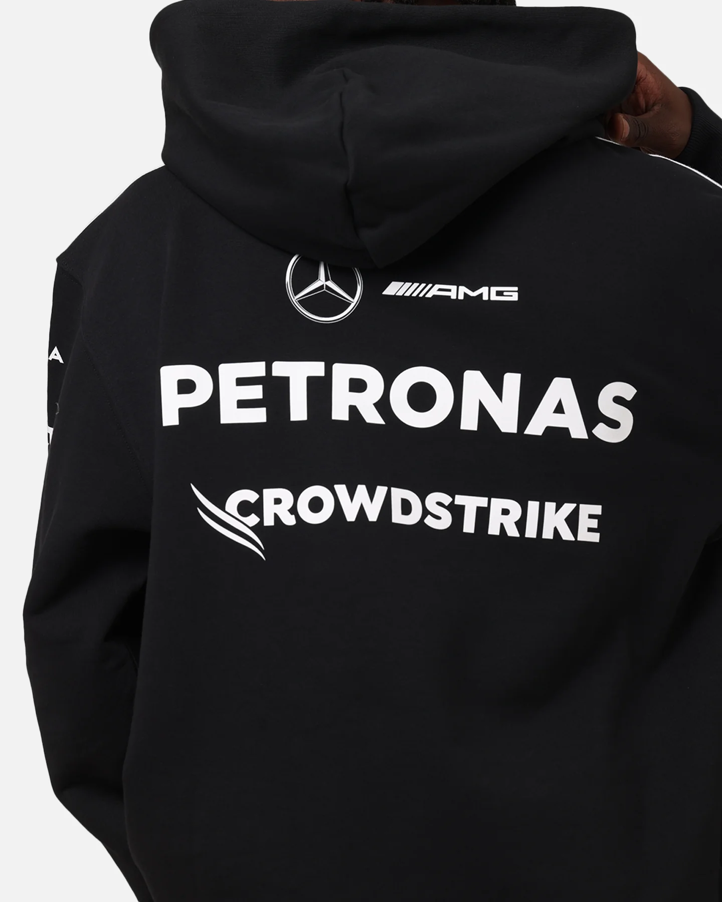 adidas x Mercedes-AMG PETRONAS Formula One F1 2025 Team Hoodie Black/White - Image 8