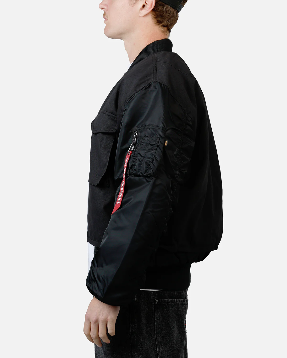 Alpha Industries MA-1 Mixed Cotton Jacket Black - Image 5