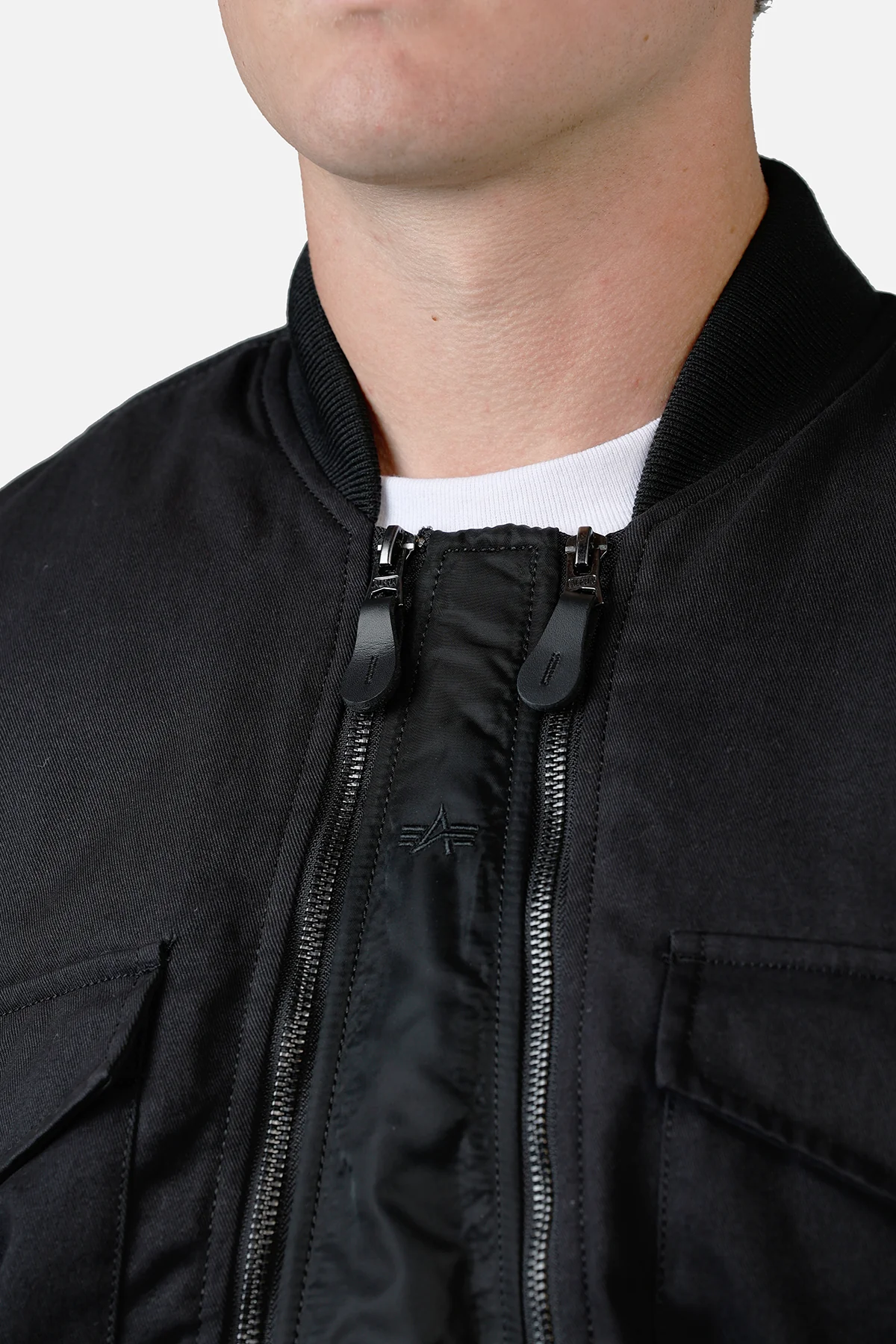Alpha Industries MA-1 Mixed Cotton Jacket Black - Image 7