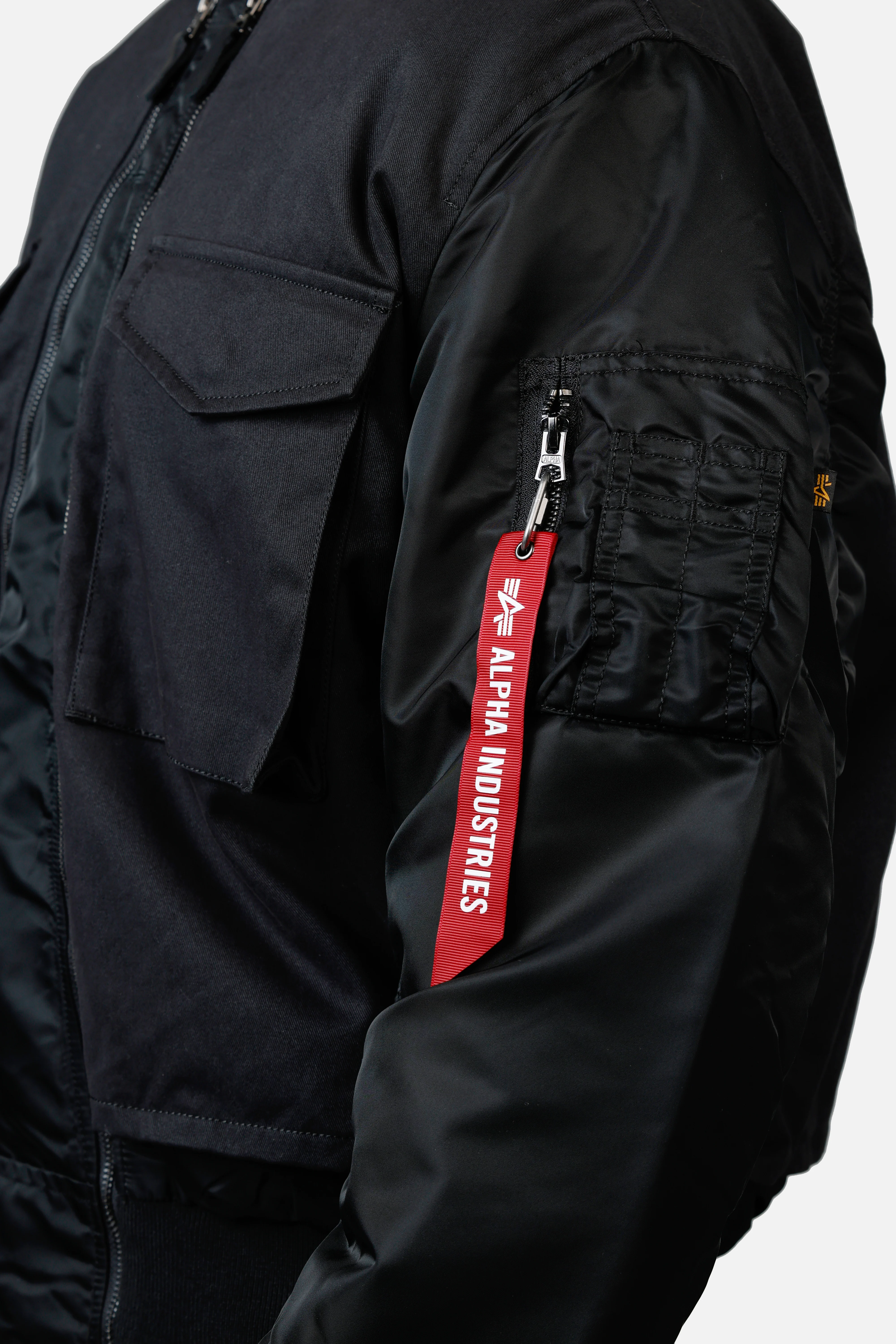 Alpha Industries MA-1 Mixed Cotton Jacket Black - Image 8