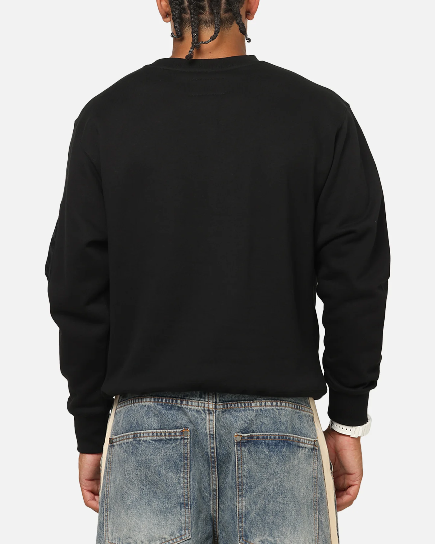 Alpha Industries Utility Pocket Crewneck Black - Image 3