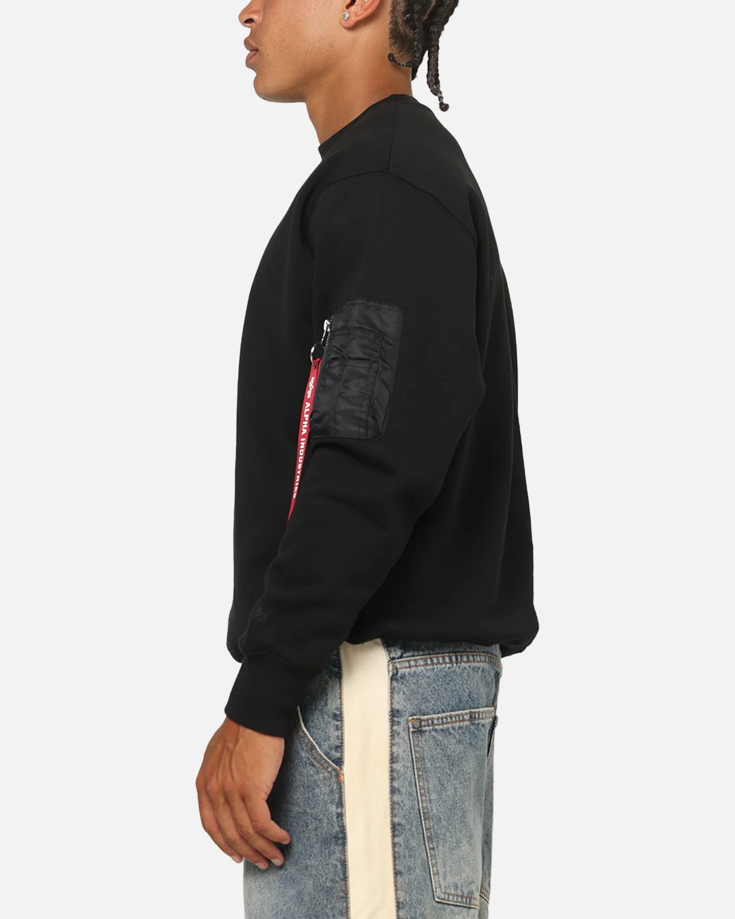 Alpha Industries Utility Pocket Crewneck Black - Image 5