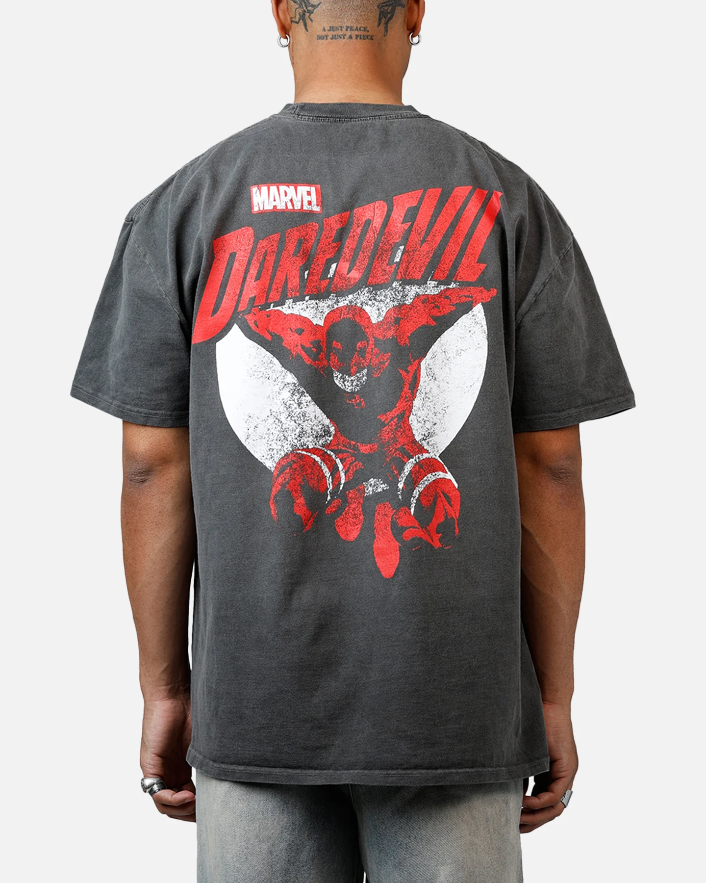 American Thrift Marvel Daredevil Comic Heavyweight T-Shirt Black Wash - Image 2