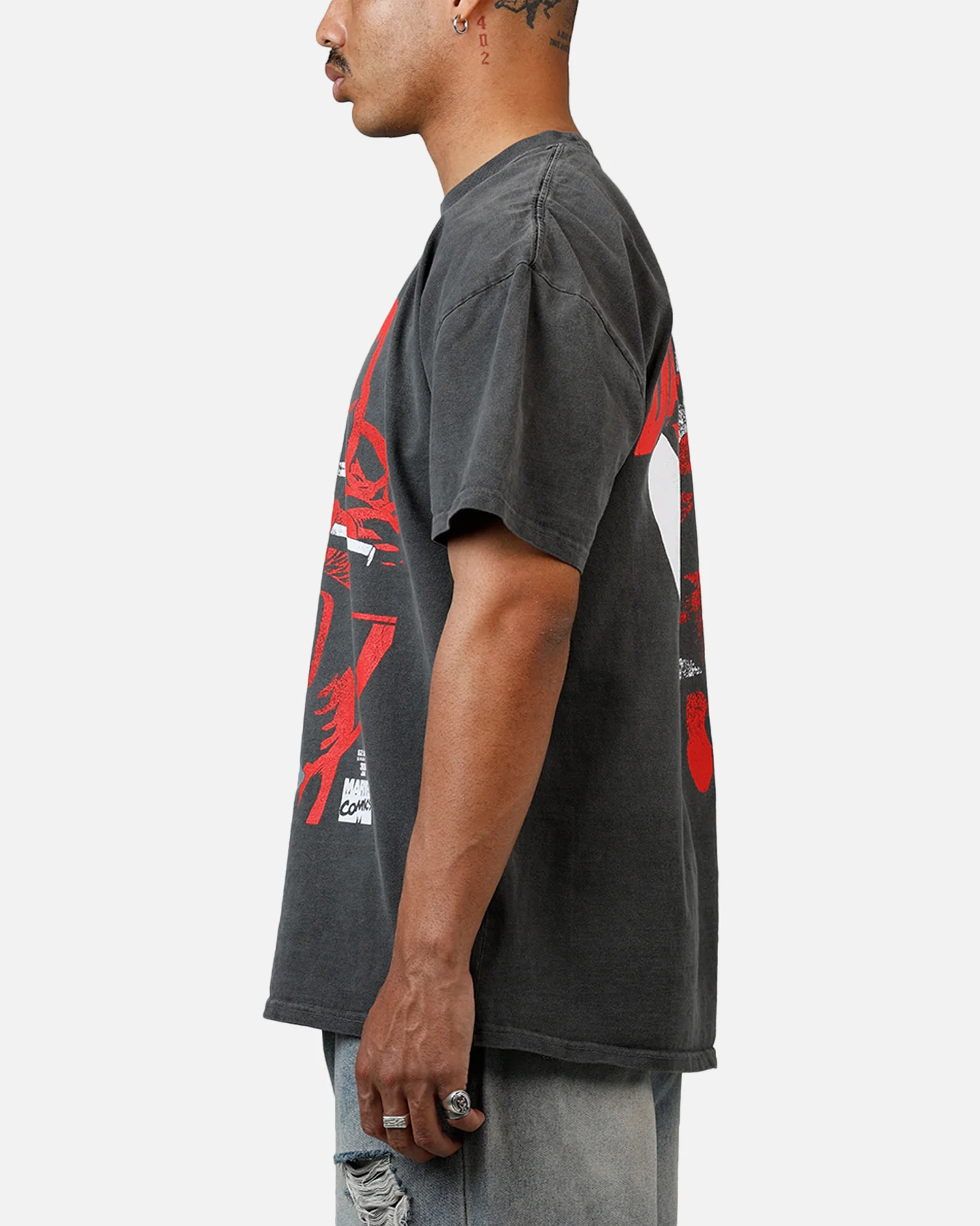American Thrift Marvel Daredevil Comic Heavyweight T-Shirt Black Wash - Image 5