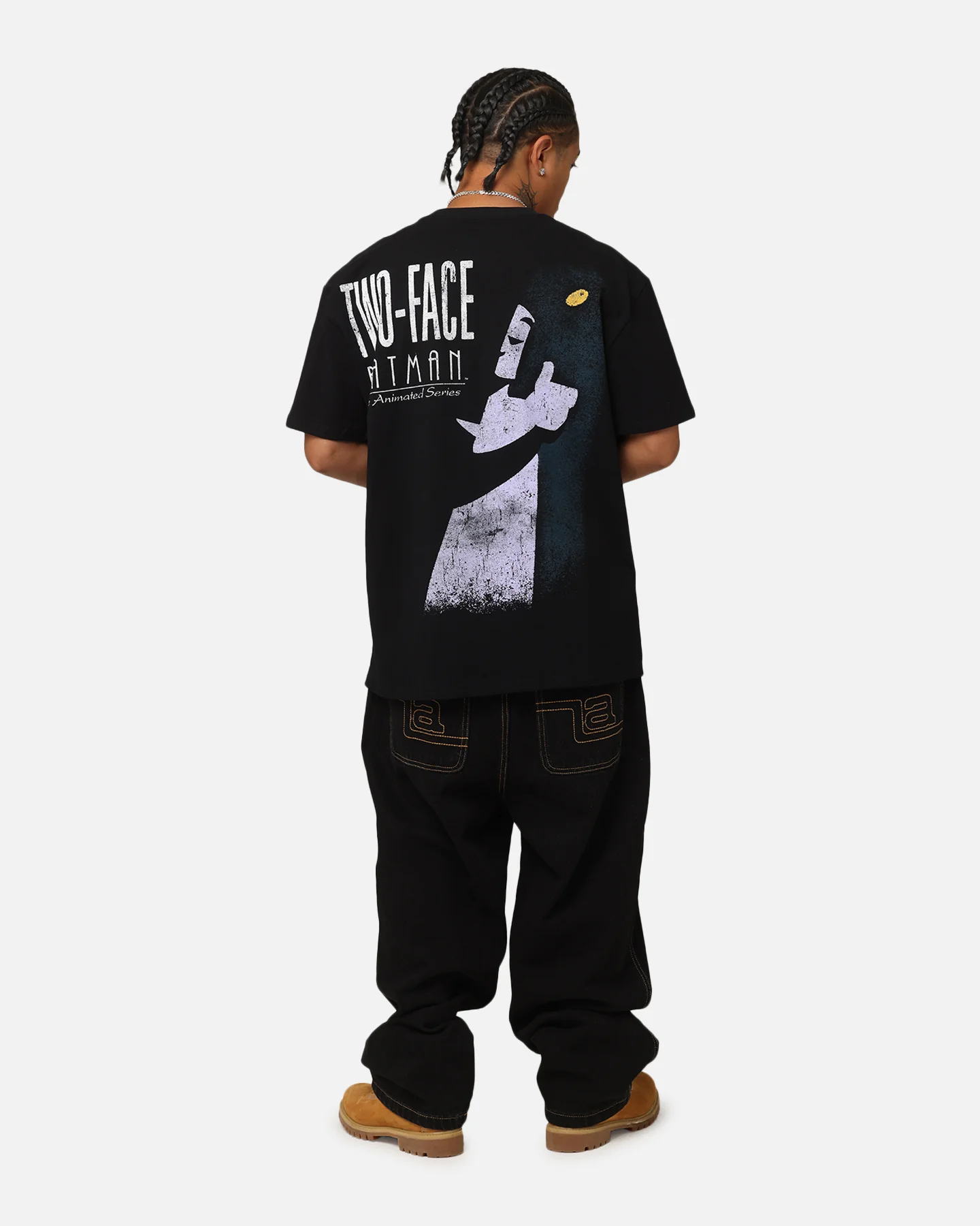 American Thrift X DC Batman Two Face Heavy T-Shirt Black - Image 3