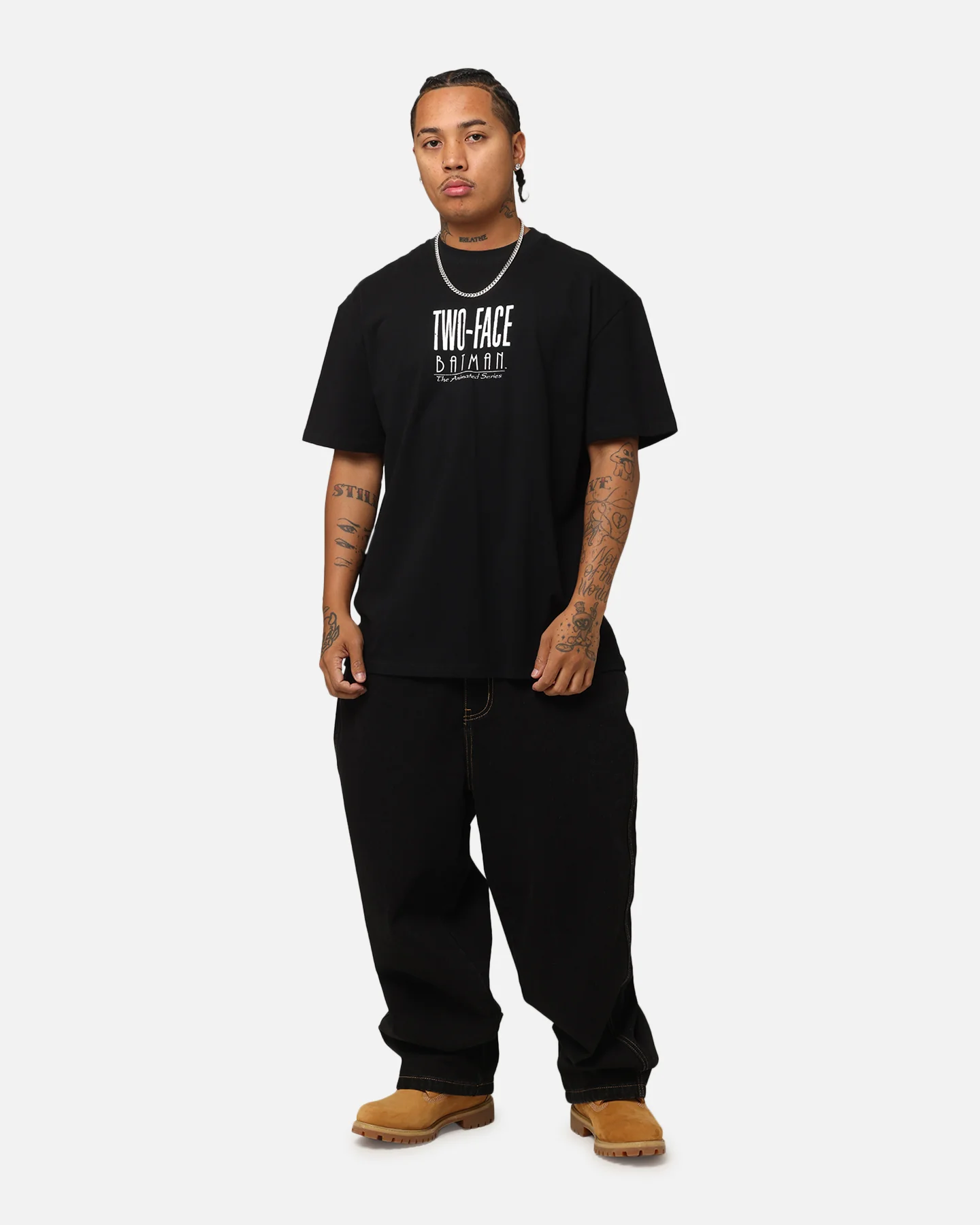 American Thrift X DC Batman Two Face Heavy T-Shirt Black - Image 4