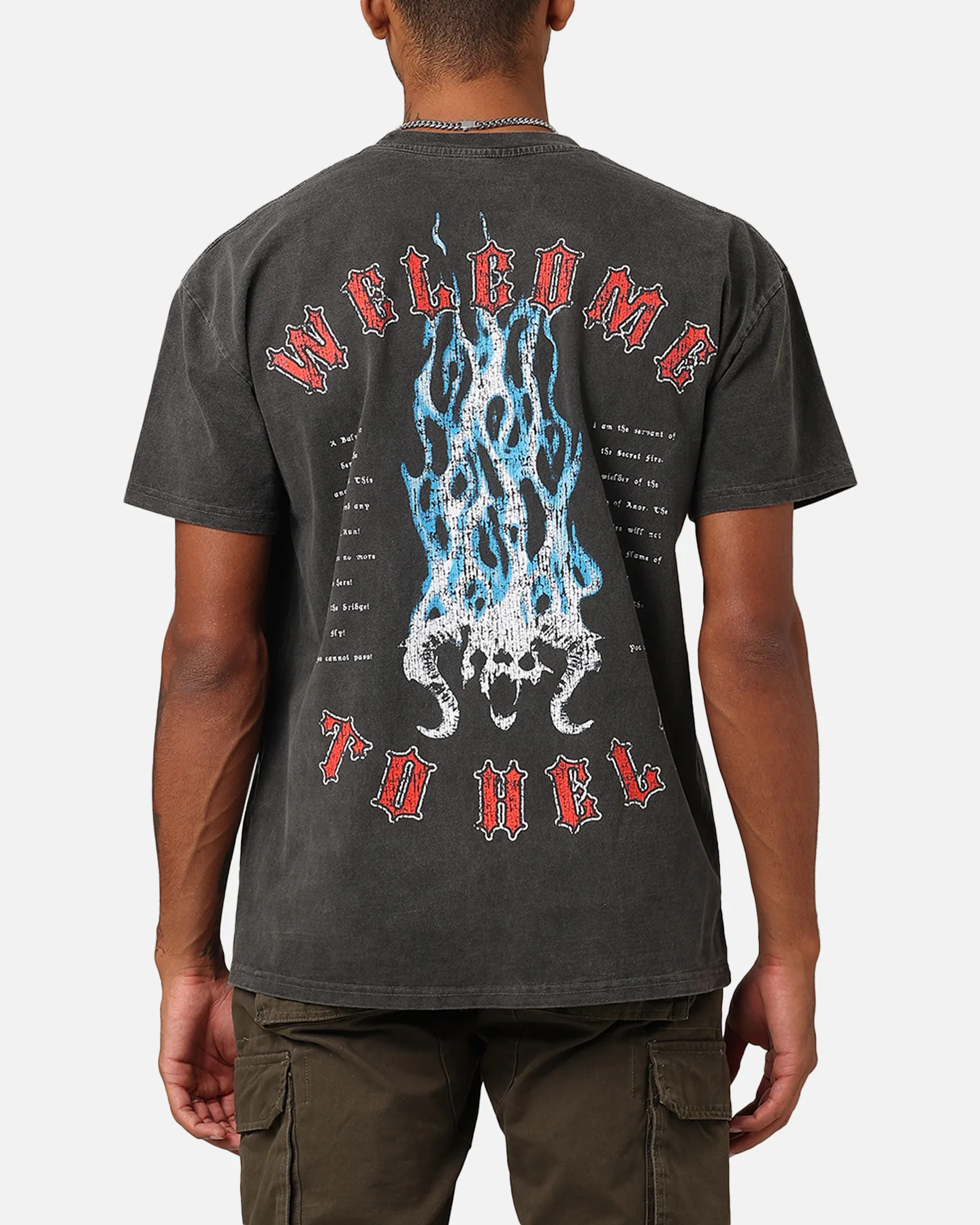 American Thrift X Lord Of The Rings The Balrog Heavyweight T-Shirt Black Wash - Image 2