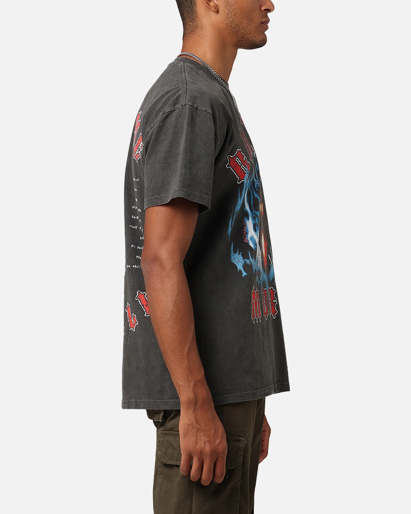 American Thrift X Lord Of The Rings The Balrog Heavyweight T-Shirt Black Wash - Image 5