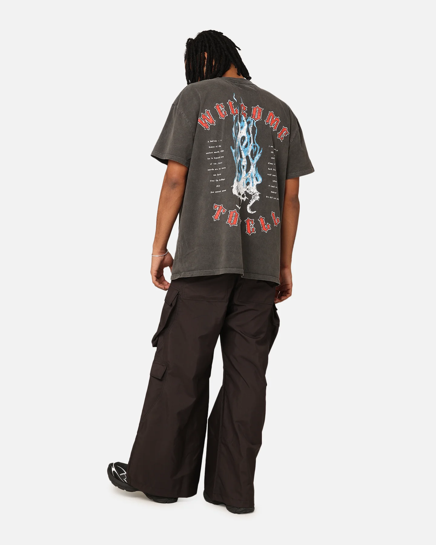 American Thrift X Lord Of The Rings The Balrog Heavyweight T-Shirt Black Wash - Image 8