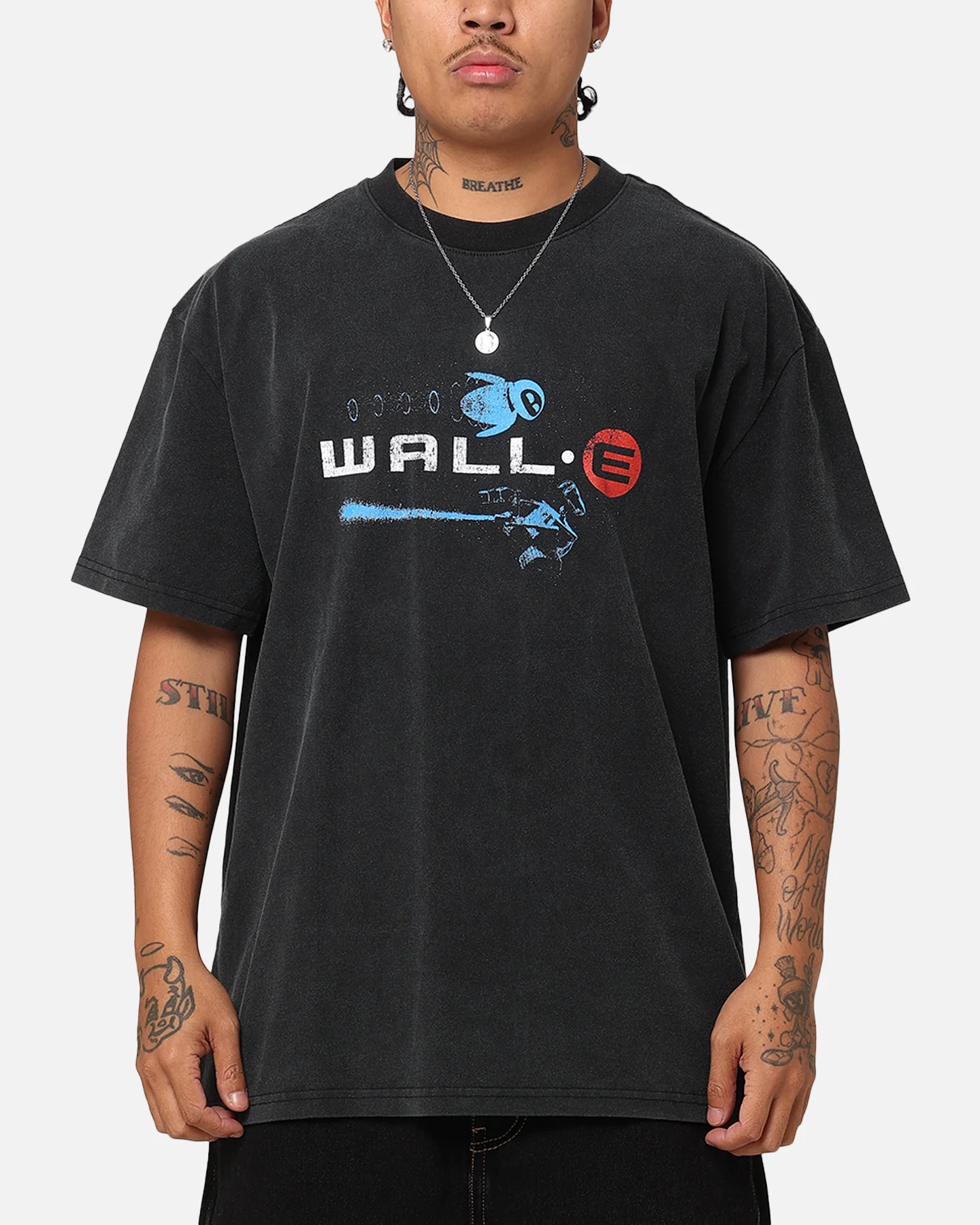 American Thrift X Pixar Wall.E Heavy T-Shirt Vintage Black - Image 2