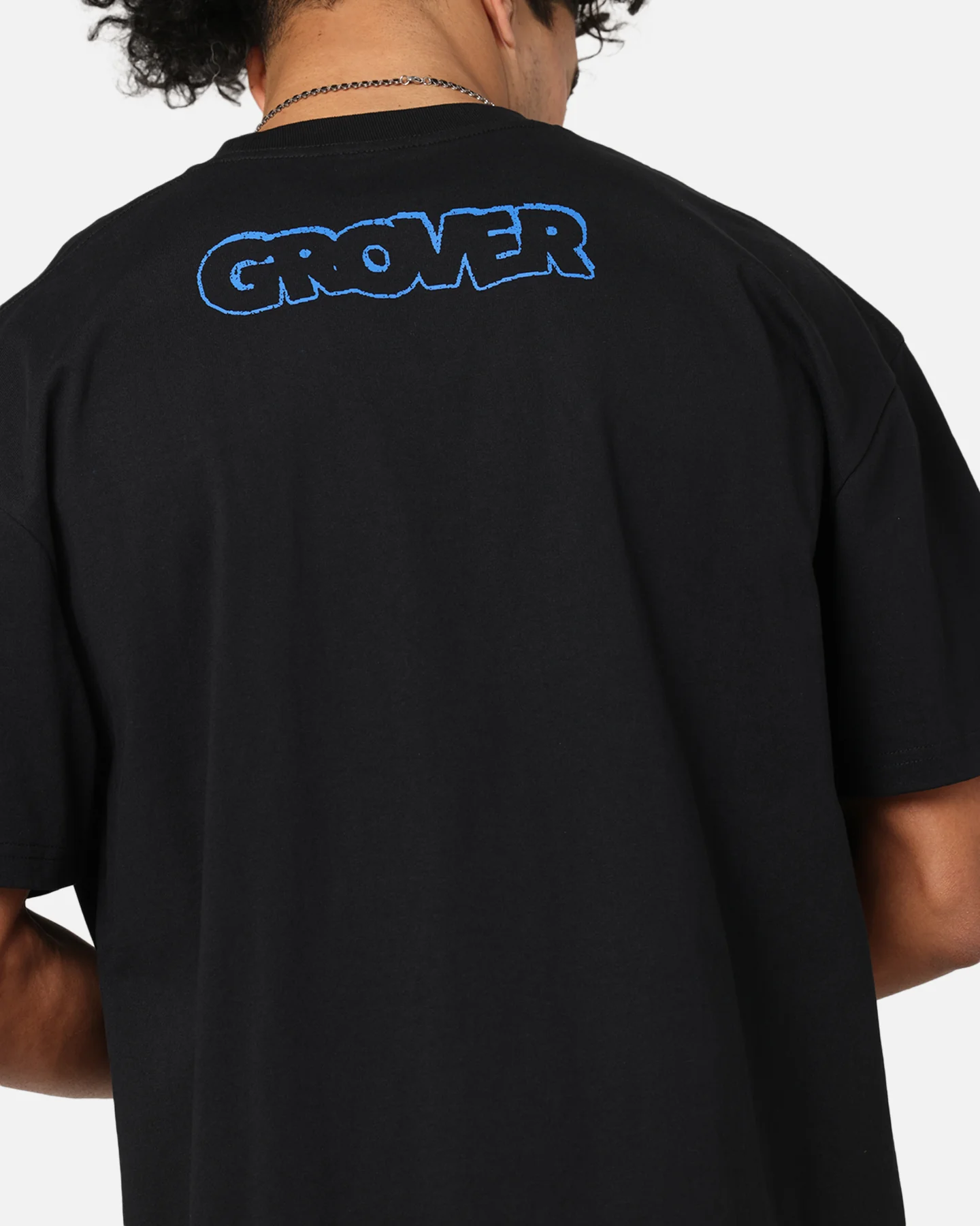 American Thrift X Sesame Street Grover Grail Heavy T-Shirt Black - Image 8
