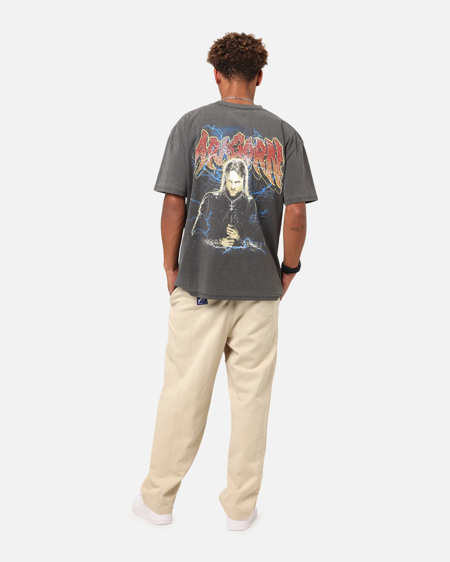 American Thrift X The Lord Of The Ring Aragorn Heavy T-Shirt Black Wash - Image 4