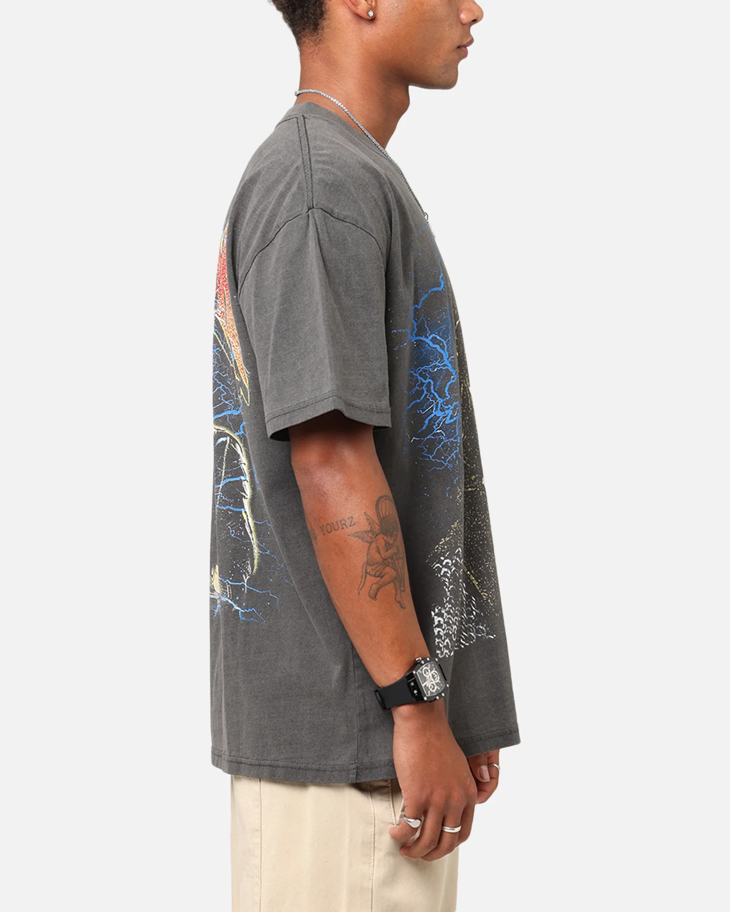 American Thrift X The Lord Of The Ring Aragorn Heavy T-Shirt Black Wash - Image 5