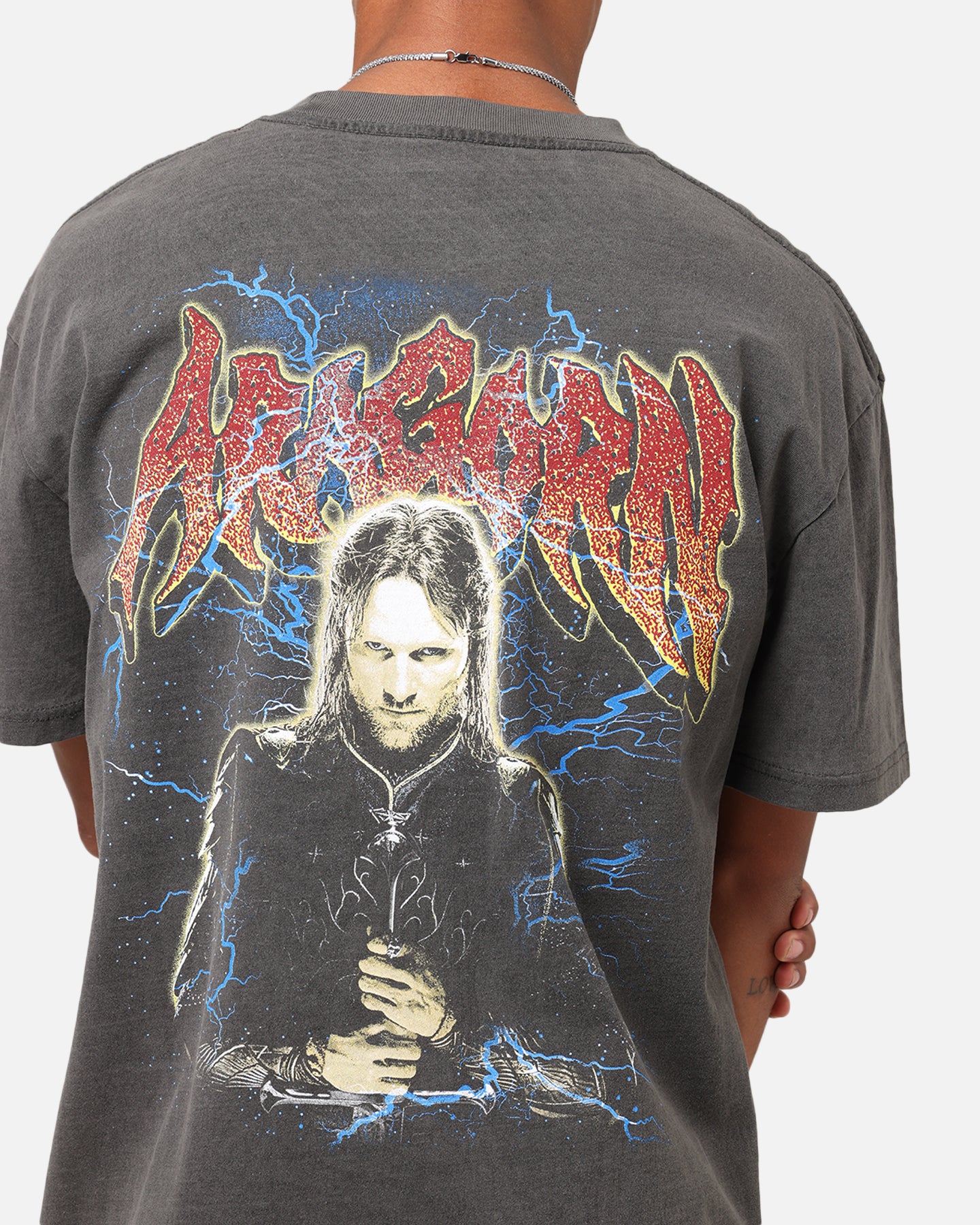 American Thrift X The Lord Of The Ring Aragorn Heavy T-Shirt Black Wash - Image 8