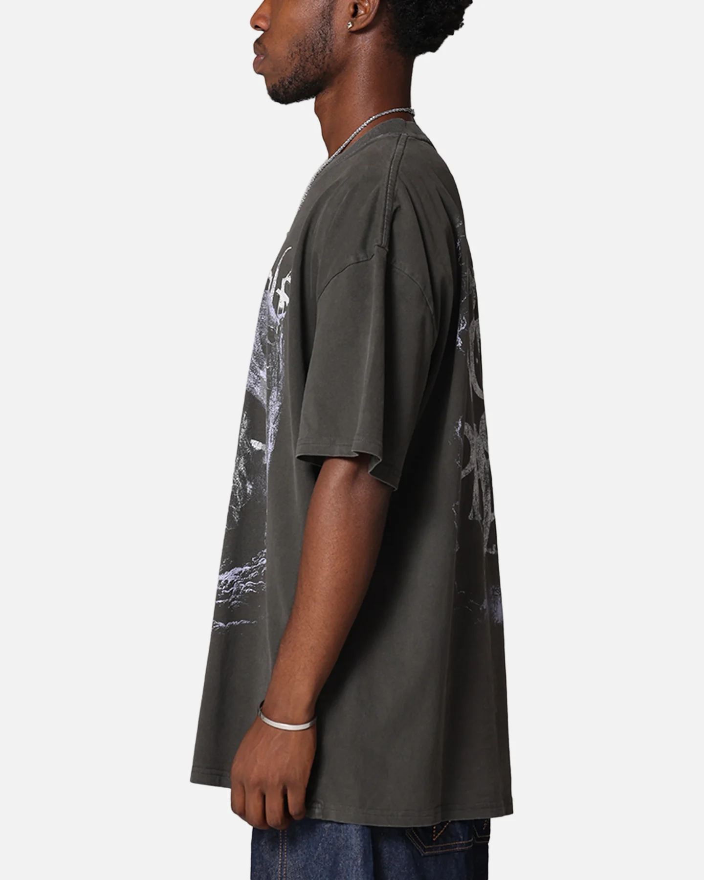 American Thrift X The Lord Of The Rings Gandalf Heavy T-Shirt Black Wash - Image 6