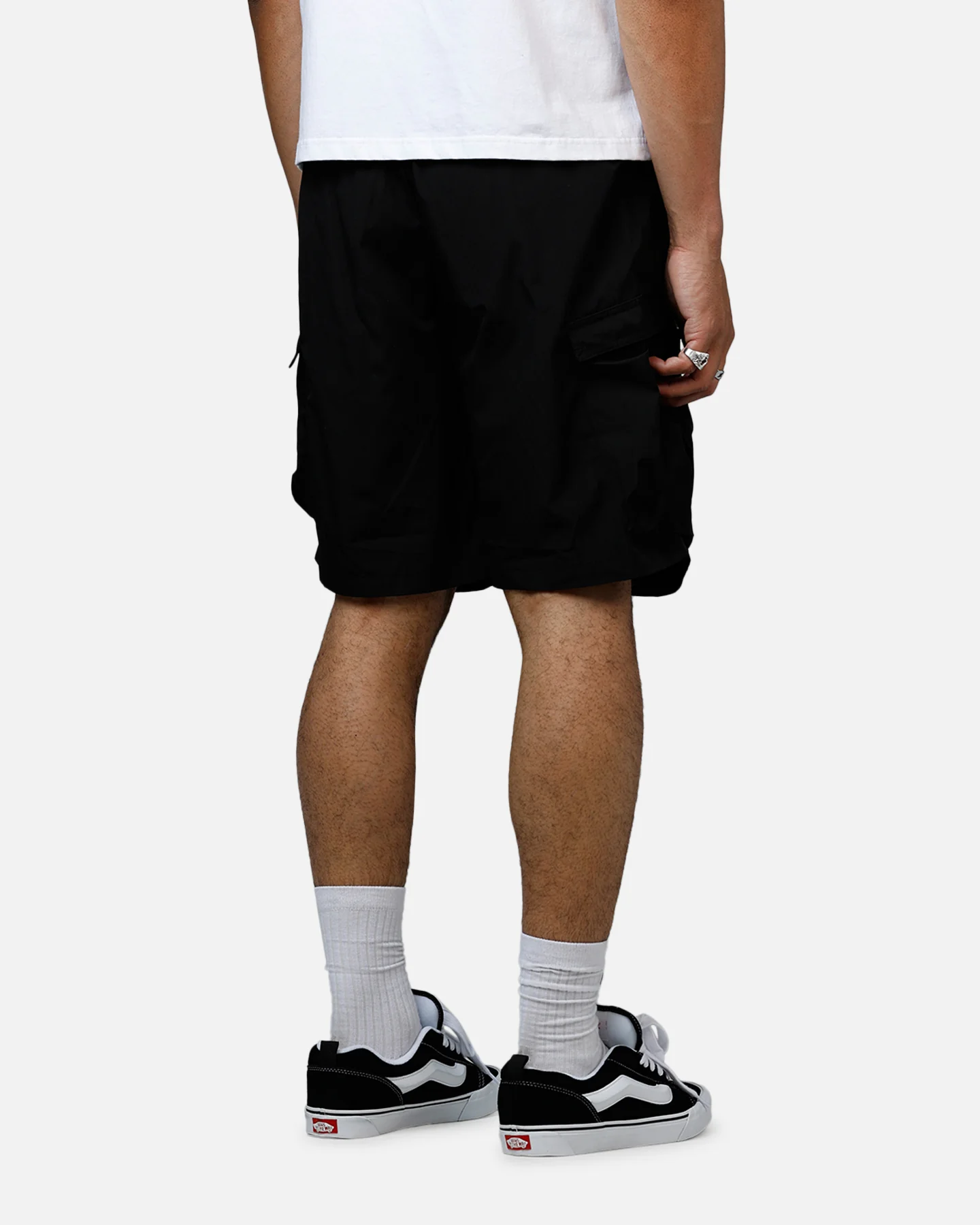 Banx Signature Cargo Shorts Black - Image 3
