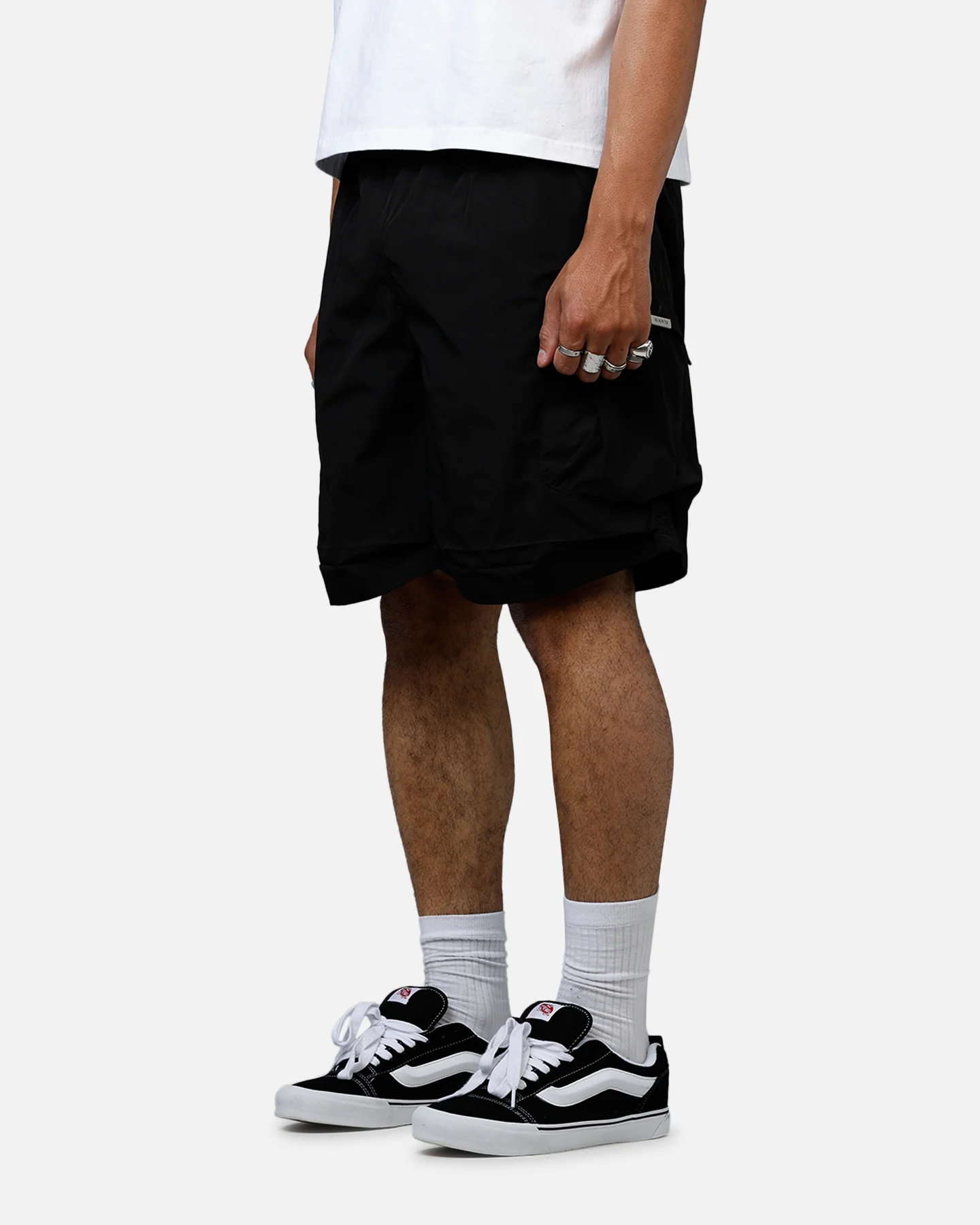 Banx Signature Cargo Shorts Black - Image 4