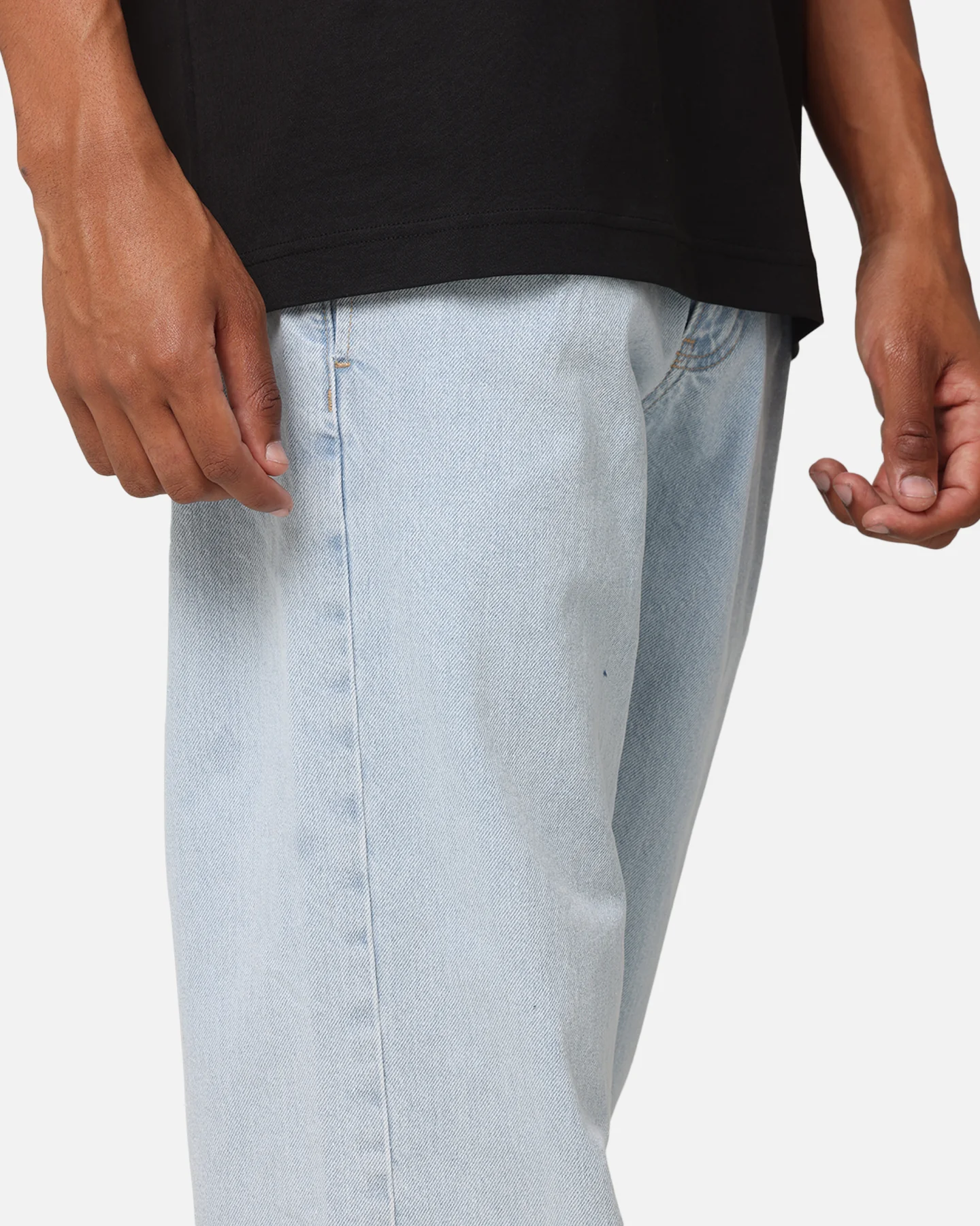 Calvin Klein 90's Loose Pleated Jeans Light Blue - Image 3