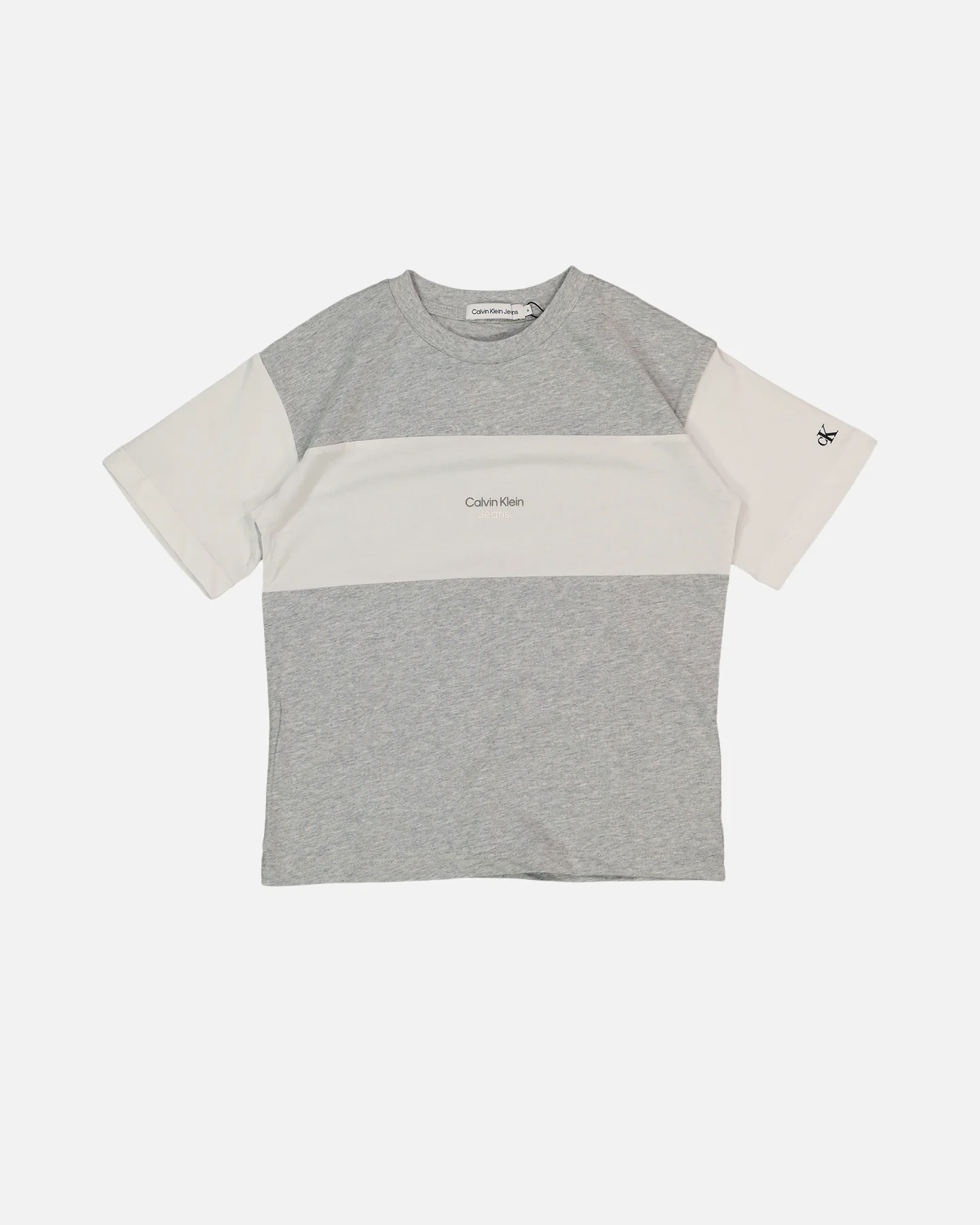 Calvin Klein Kids' Colour Block T-Shirt Grey - Image 3