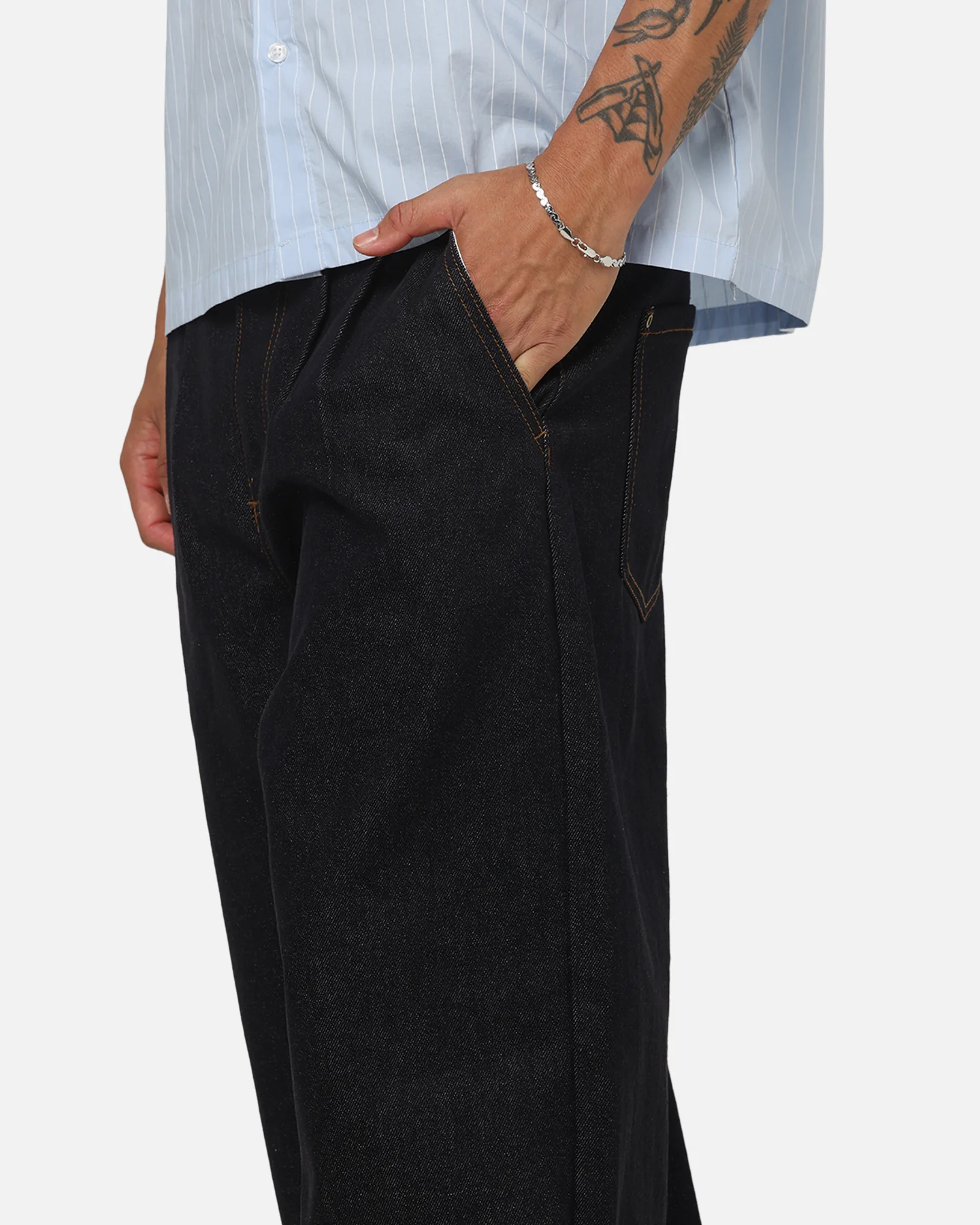 Carre Astor Pleated Jeans Raw Blue - Image 3