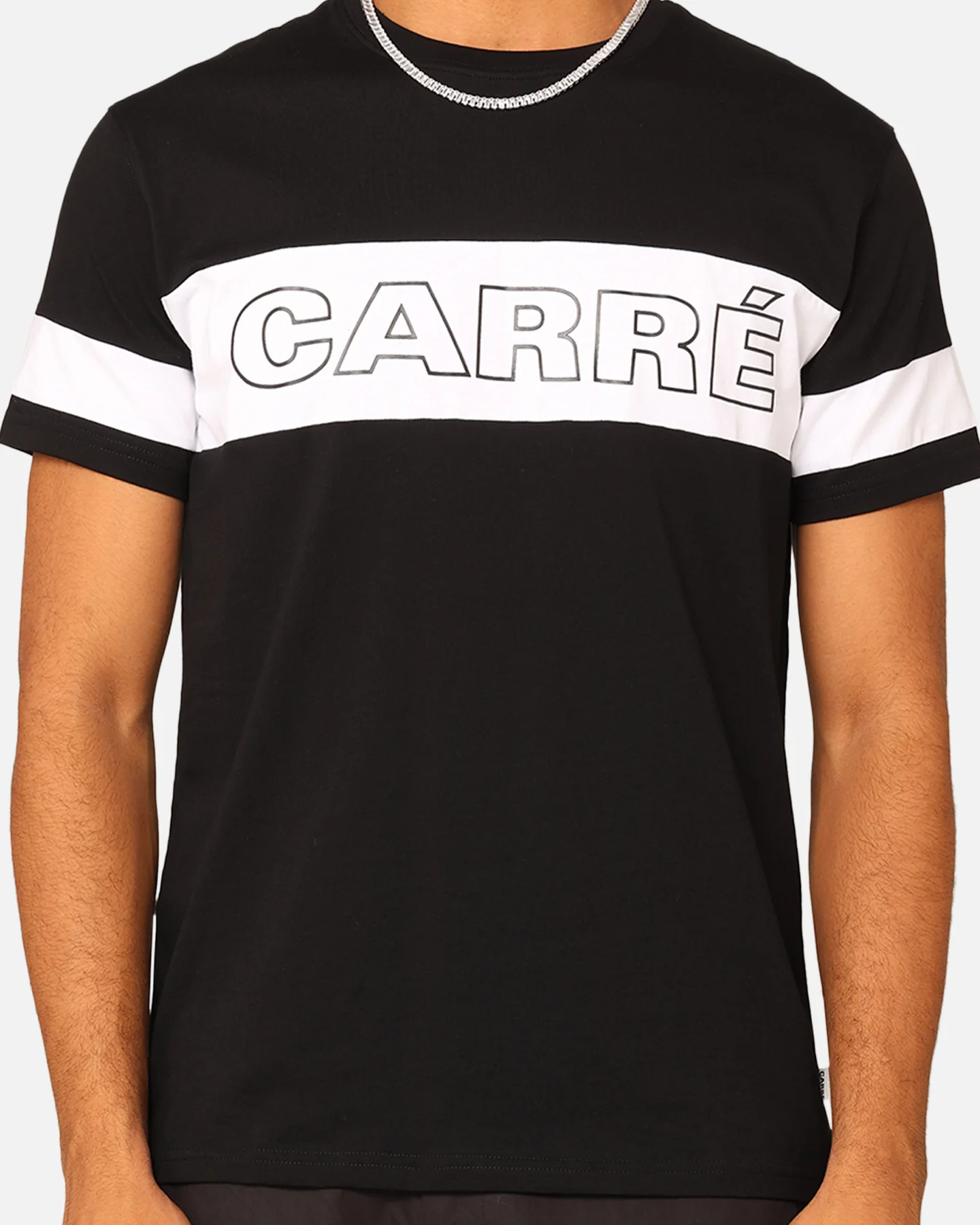 Carre Bars T-Shirt Black/White - Image 3