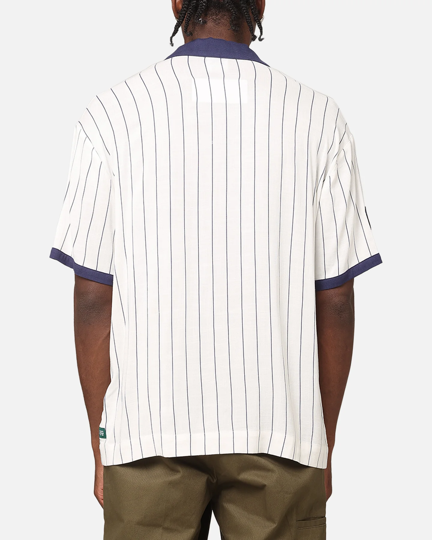 Carre Base Short Sleeve Button Up Shirt Off White - Image 3