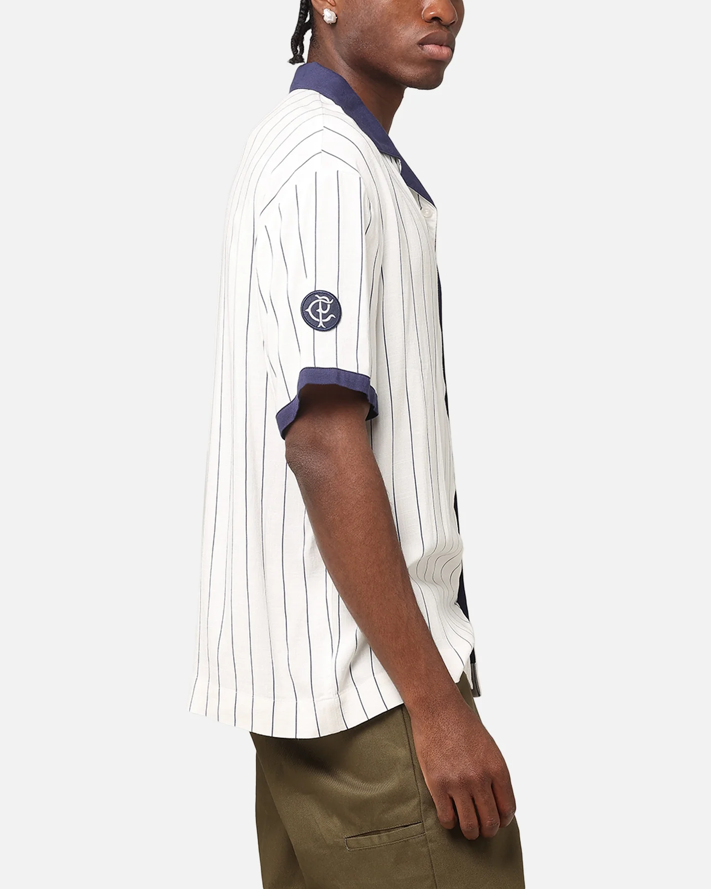 Carre Base Short Sleeve Button Up Shirt Off White - Image 4