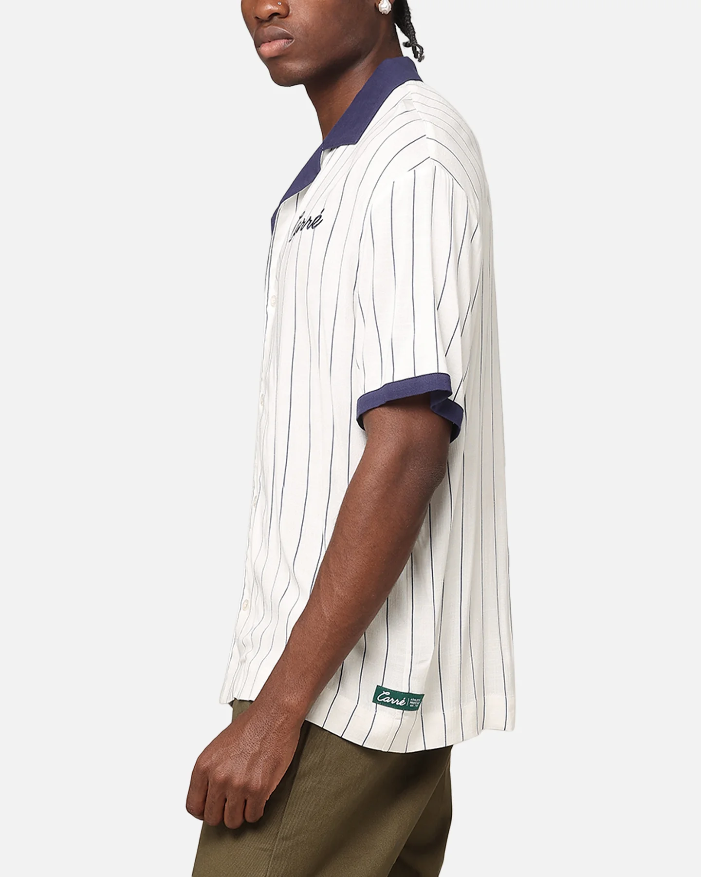 Carre Base Short Sleeve Button Up Shirt Off White - Image 5