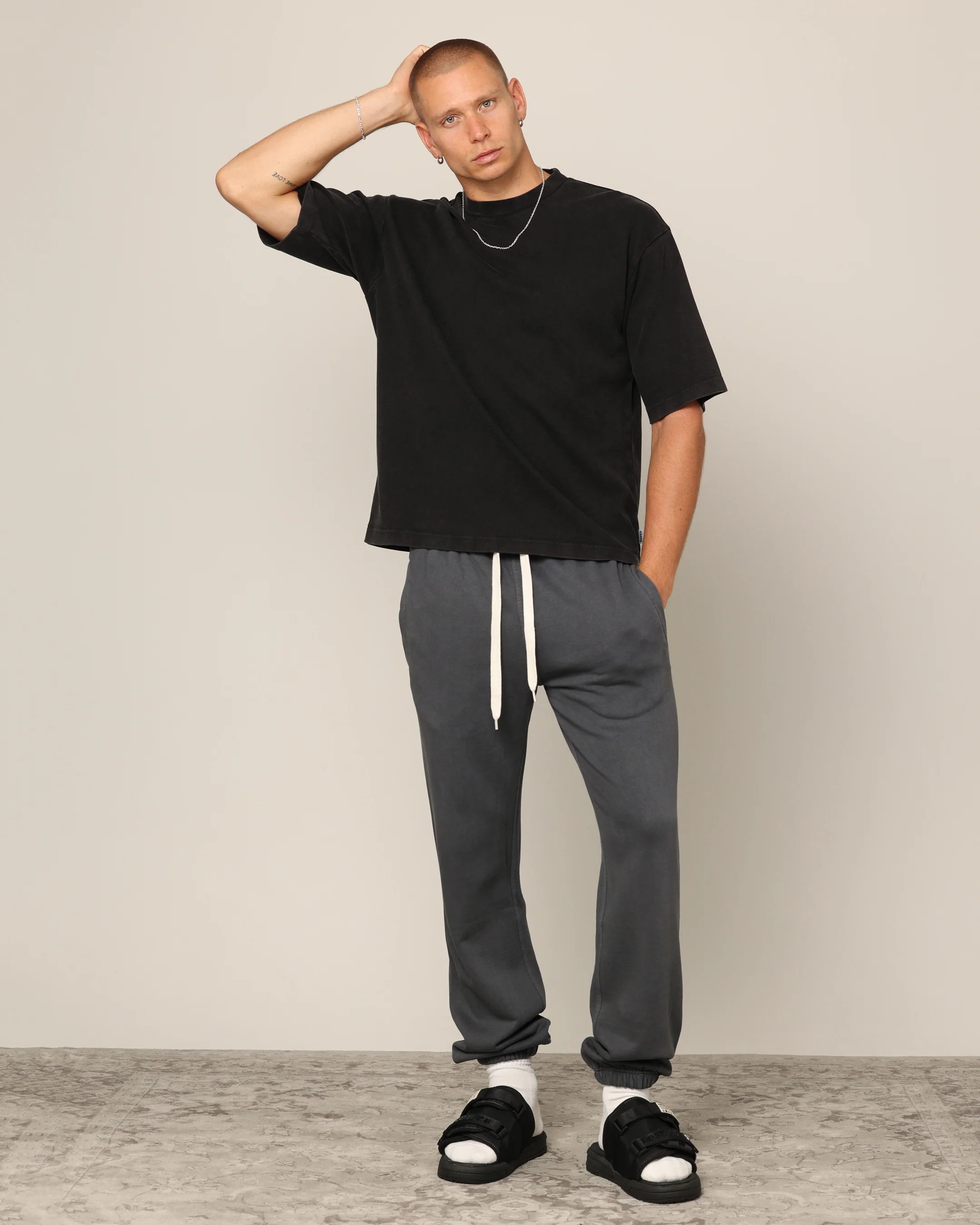 Carré Blanc Boxy T-Shirt Black Wash - Image 2