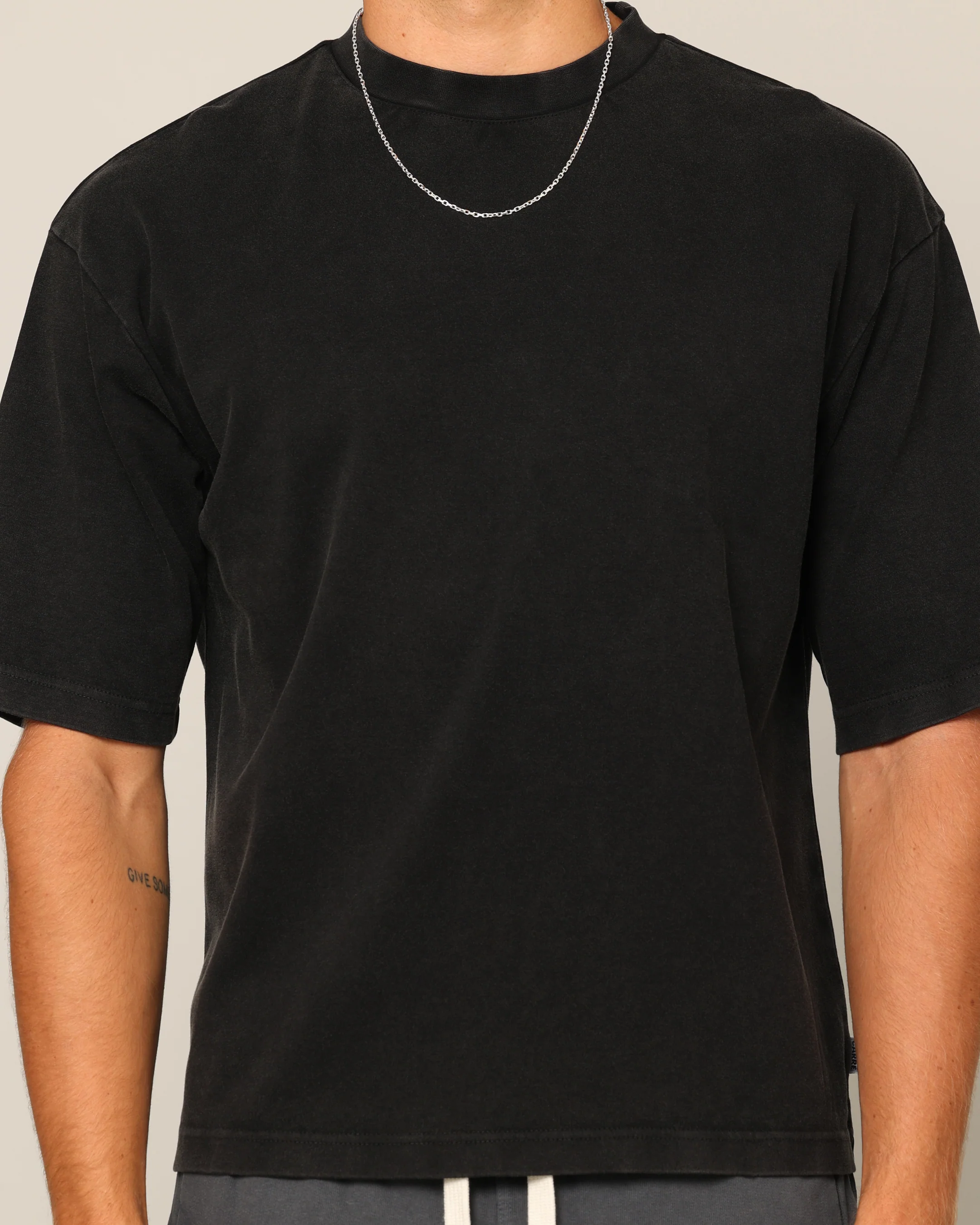 Carré Blanc Boxy T-Shirt Black Wash - Image 3