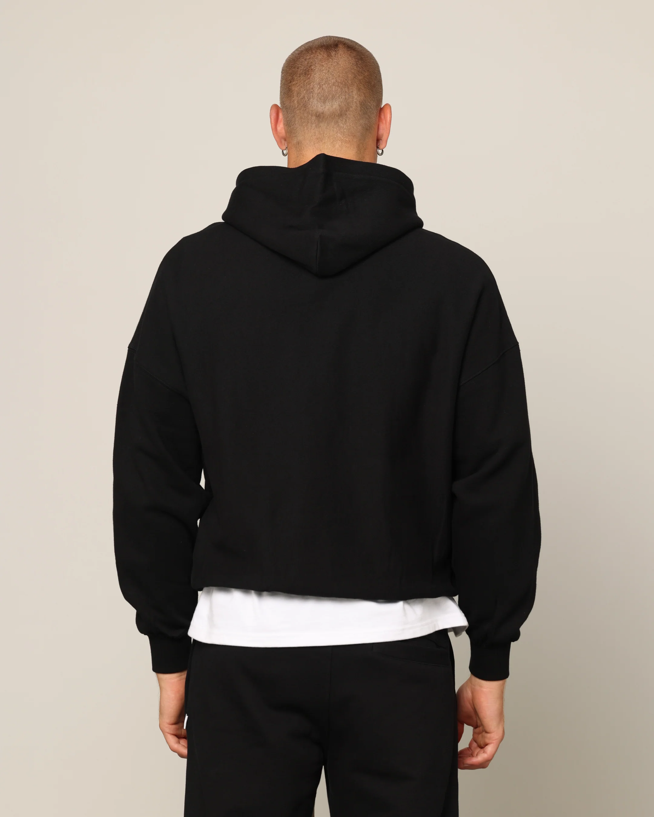 Carré Blanc Oversized Hoodie Black - Image 4