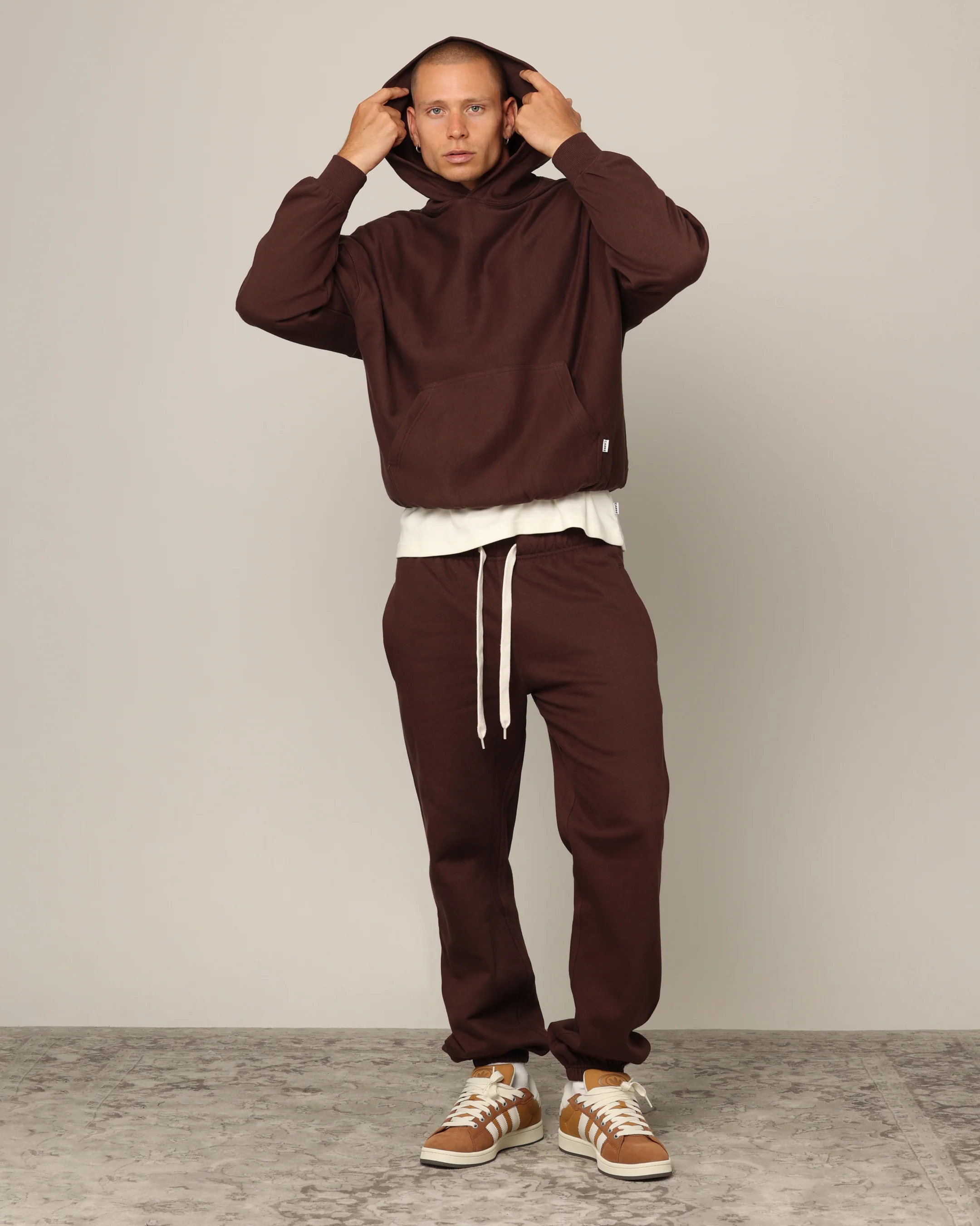 Carré Blanc Oversized Hoodie Brown - Image 2