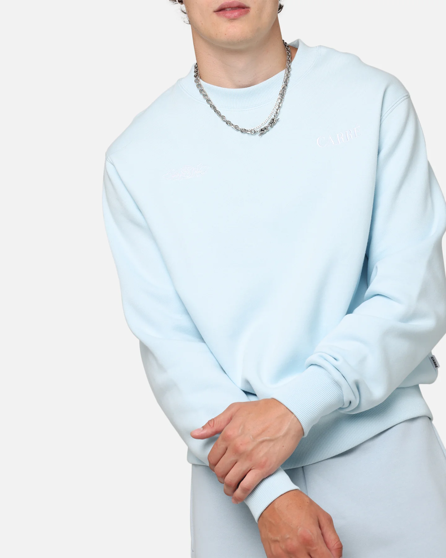 Carre Bloom Crewneck Light Blue - Image 8