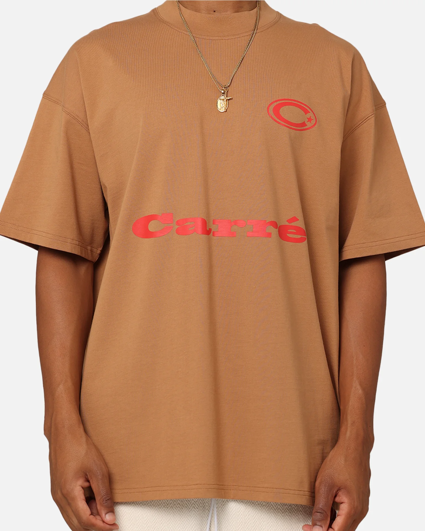 Carre C Star Oversized T-Shirt Tobacco - Image 4