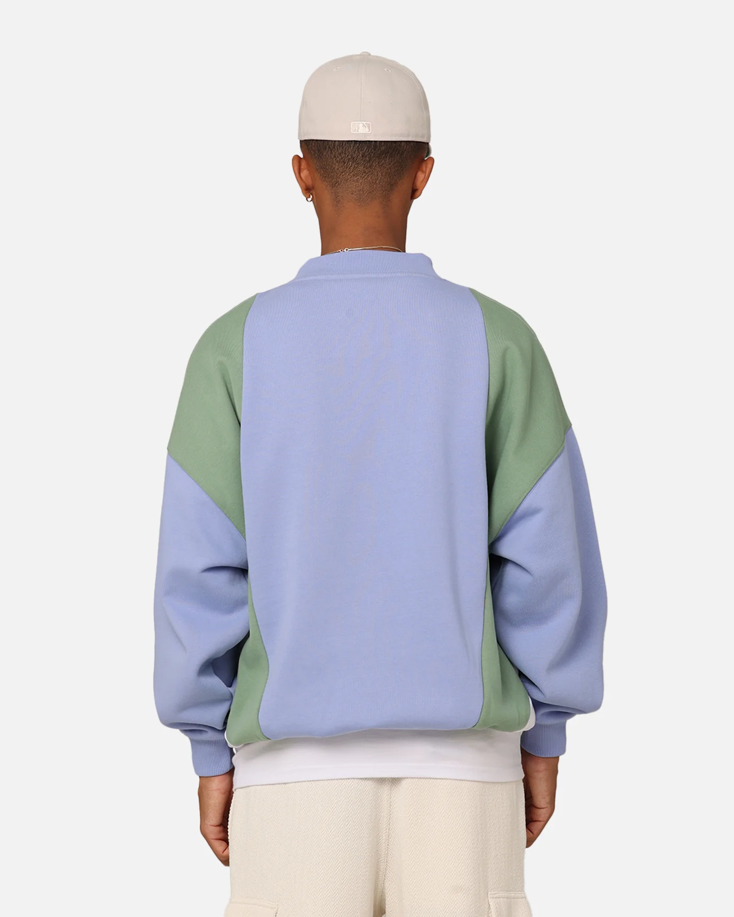 Carre C Star Panelled Crewneck Pale Blue - Image 4