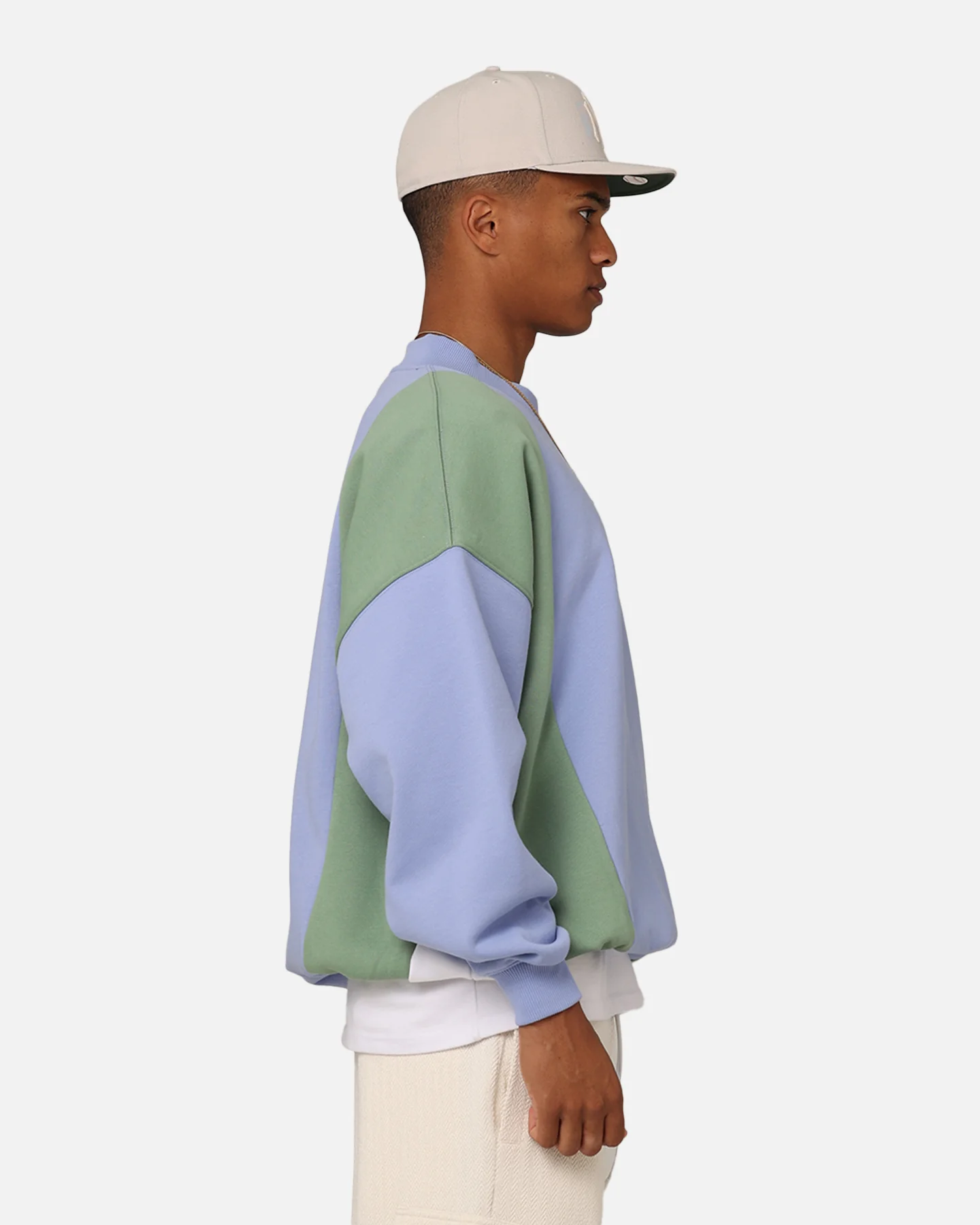 Carre C Star Panelled Crewneck Pale Blue - Image 5