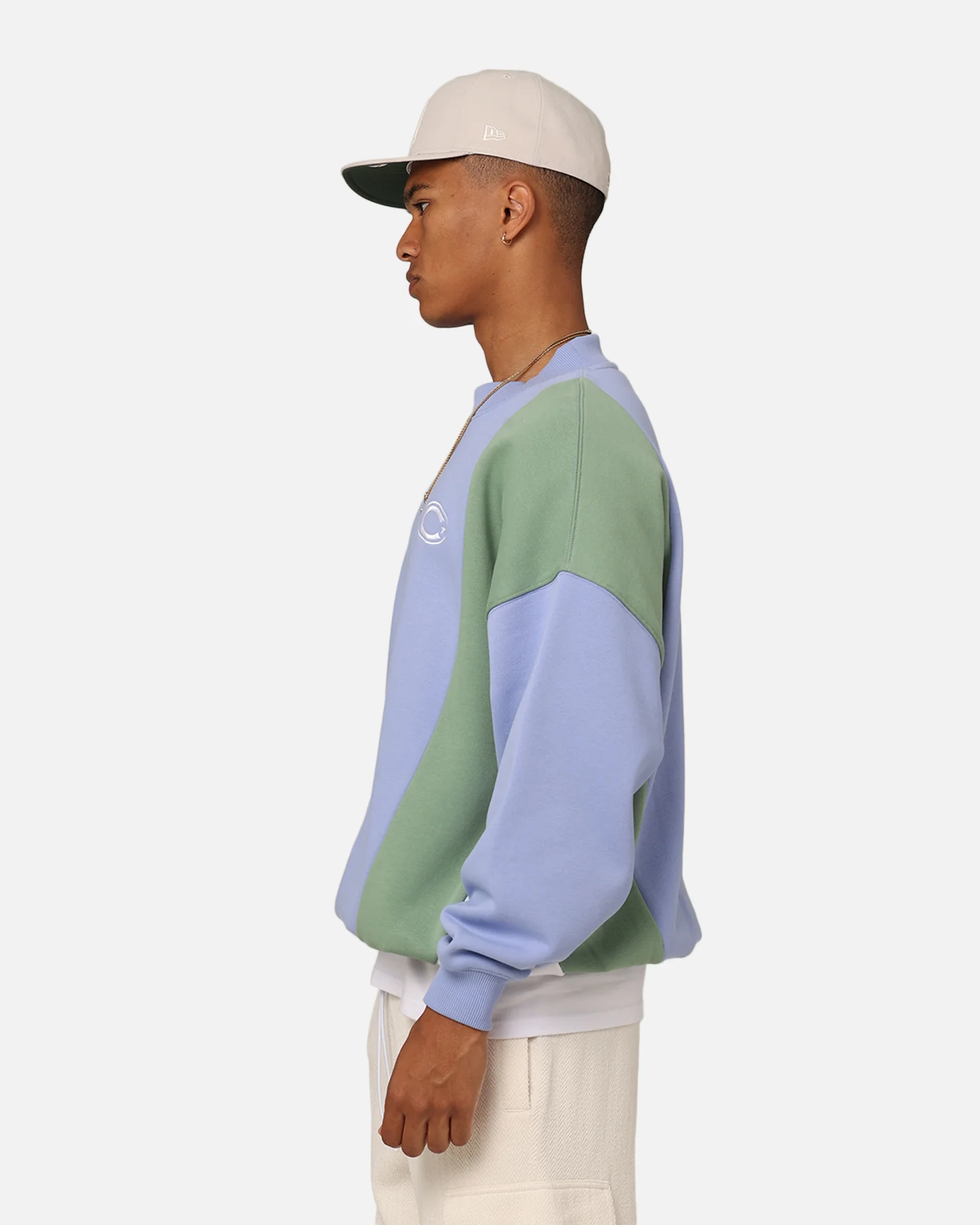 Carre C Star Panelled Crewneck Pale Blue - Image 6
