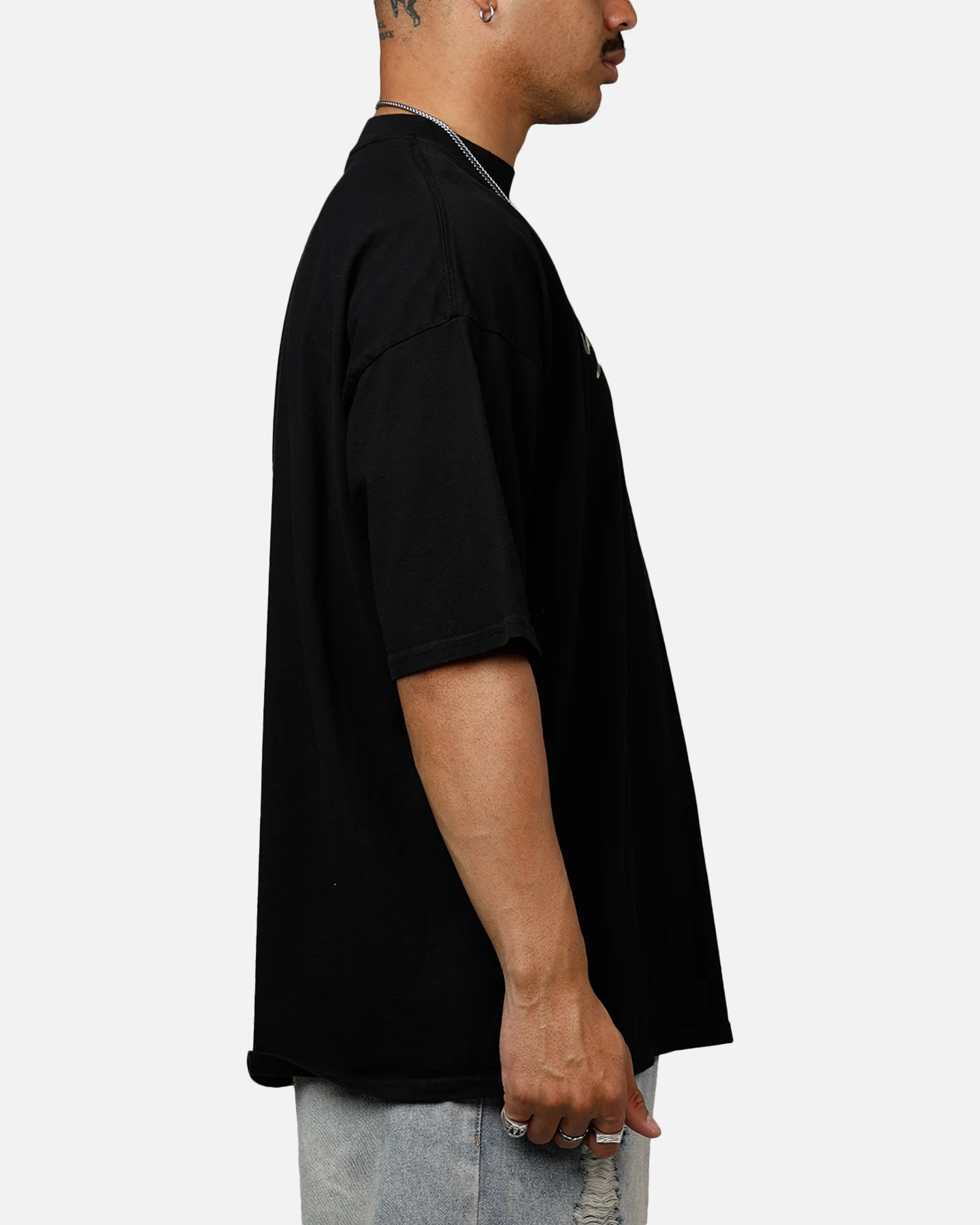 Carre Camo Script T-Shirt Black - Image 4