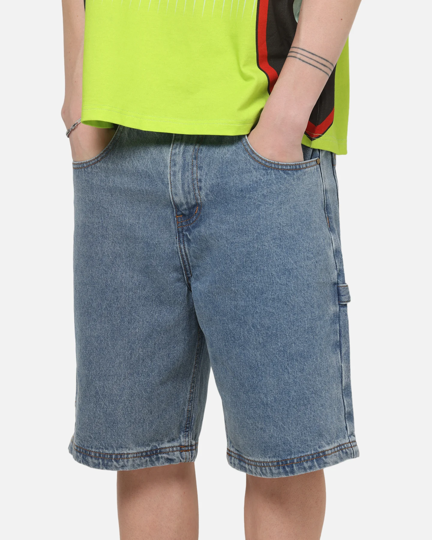 Carre Carpenter Jorts Mid Blue Wash - Image 4