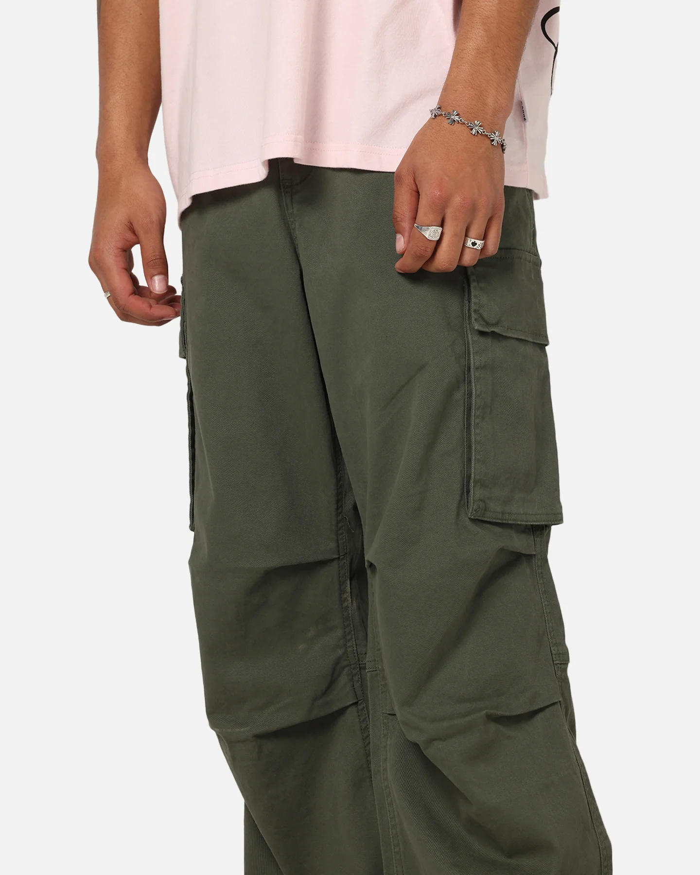 Carre Classic Cargo Pants Khaki - Image 3
