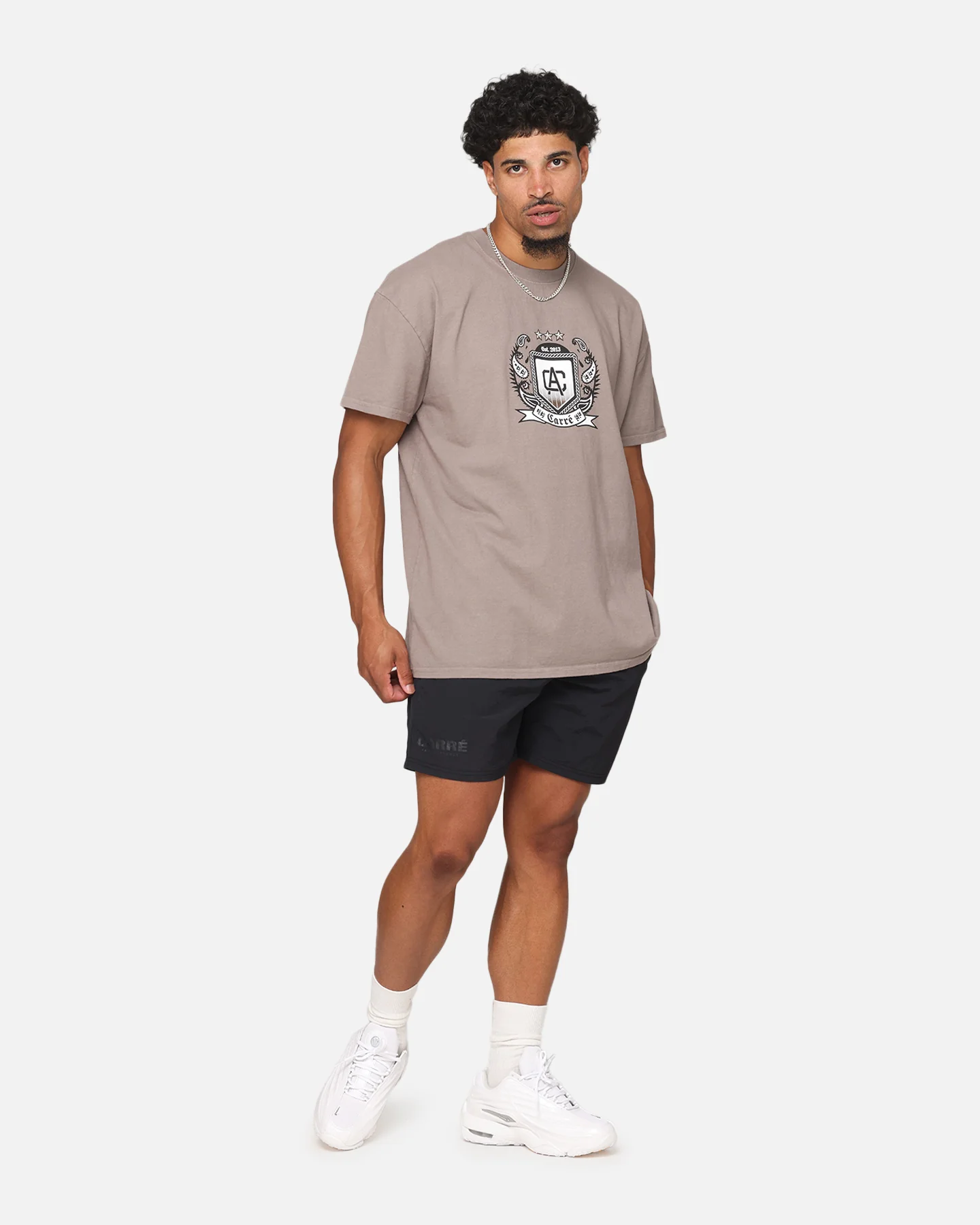 Carre Crested T-Shirt Dark Brown - Image 2