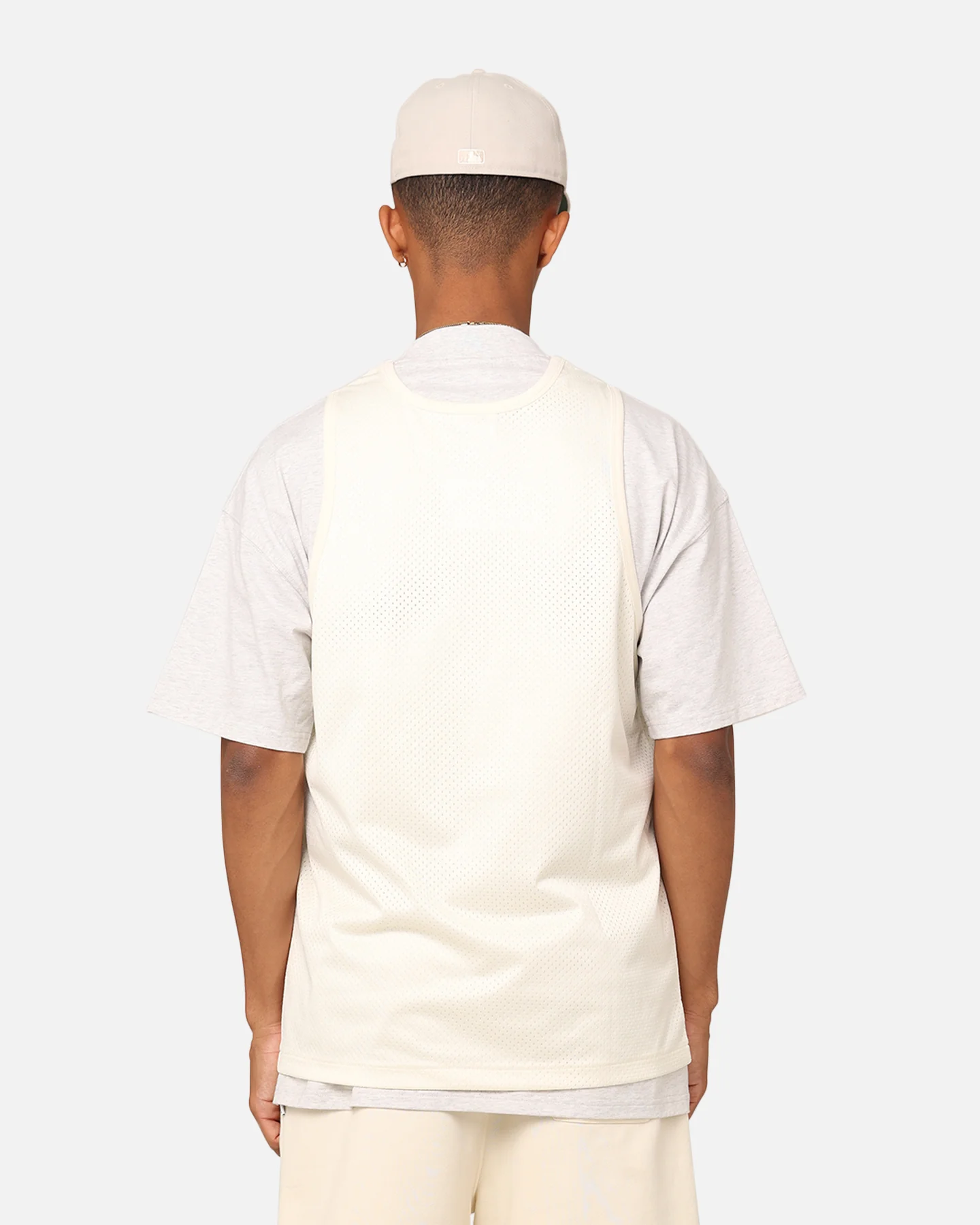 Carre Dice Club Mesh Singlet Off White - Image 4