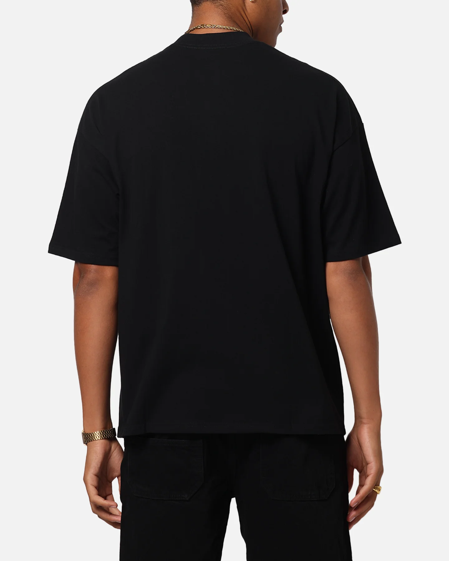 Carre Die Mock Neck T-Shirt Black - Image 3