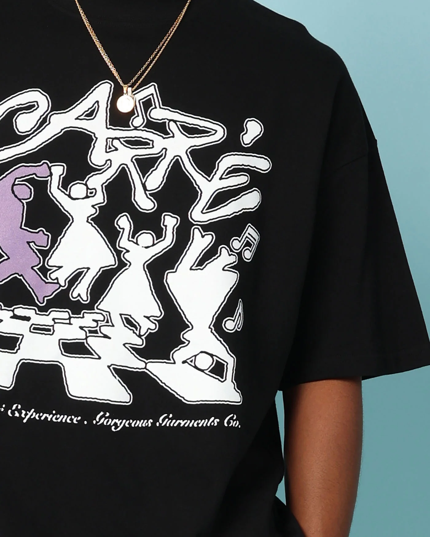 Carré Dinner Party Oversized T-Shirt Black - Image 6