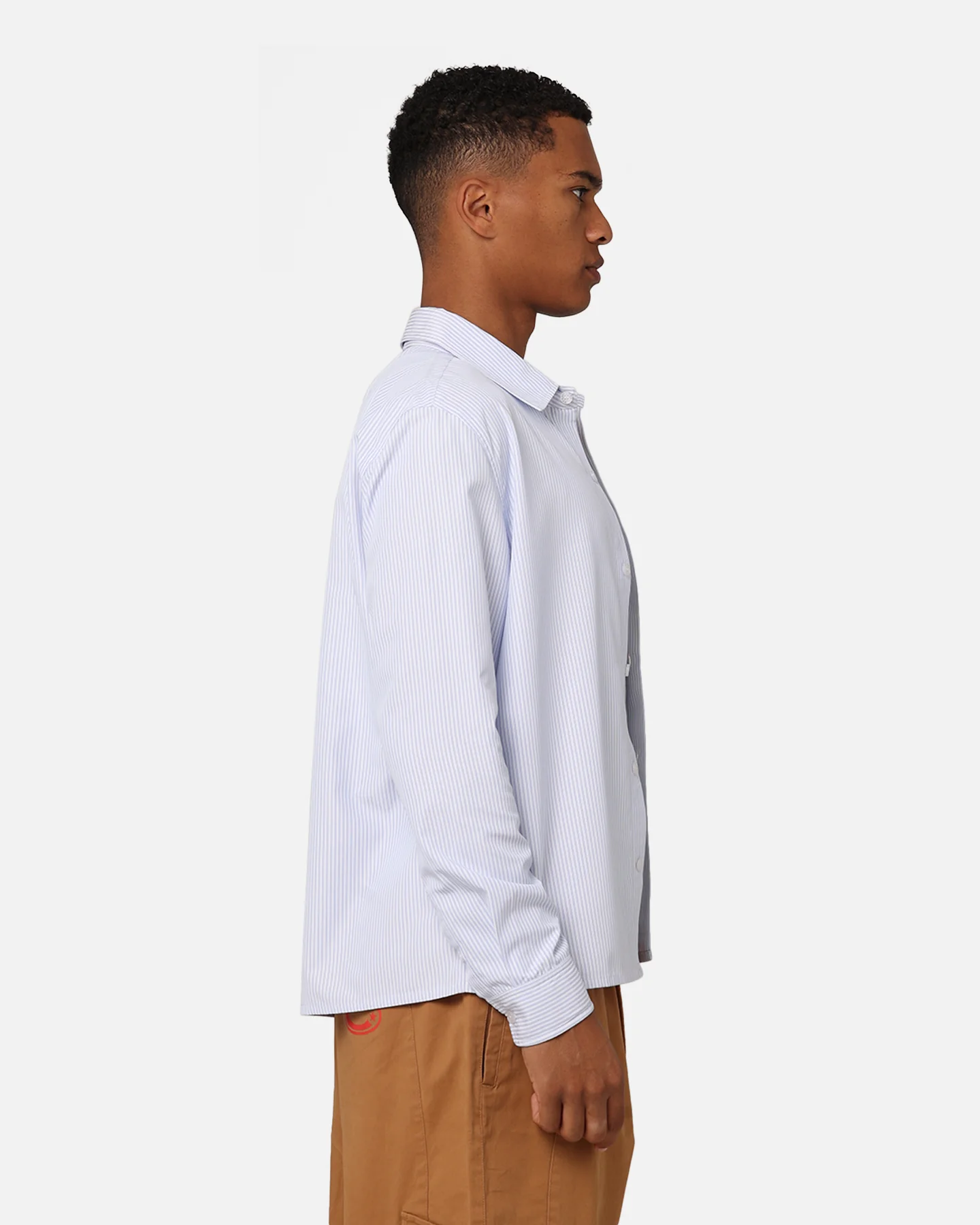 Carre Experience Stripe Oversized Button Up Shirt White - Image 5